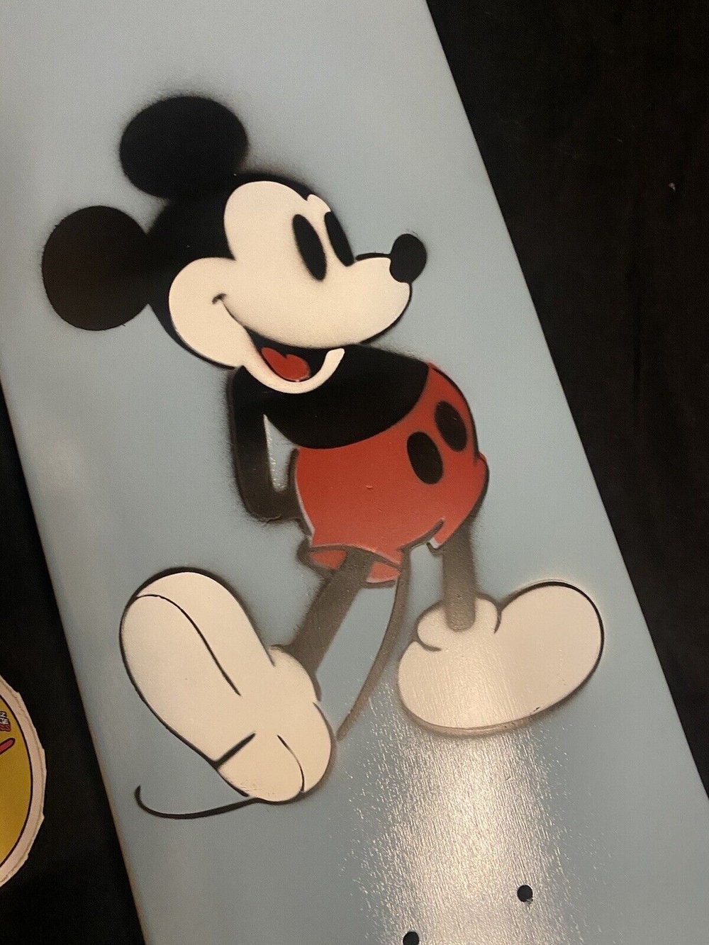 Signed Jim Greco Hammers Autographed Skateboard Deck Mickey Mouse Blue Spray