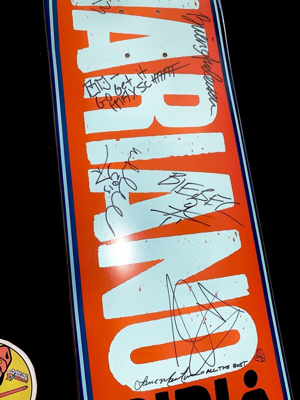 Signed Eric Koston Lance Mountain Brian Anderson Rick Howard Autographed Skateboard Deck Guy Mariano