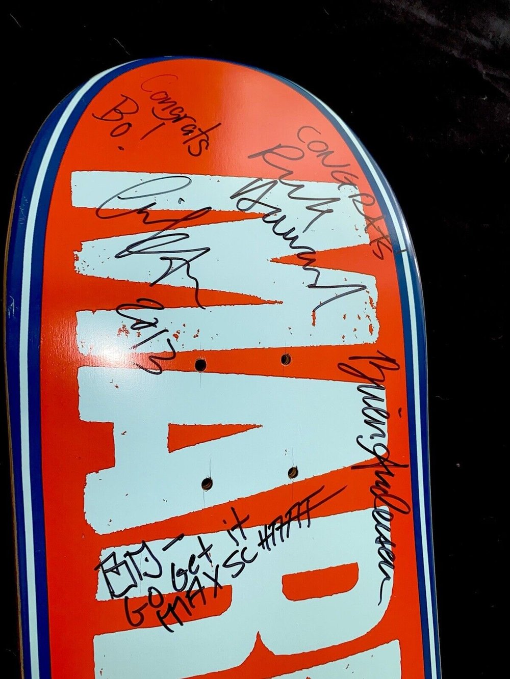 Signed Eric Koston Lance Mountain Brian Anderson Rick Howard Autographed Skateboard Deck Guy Mariano