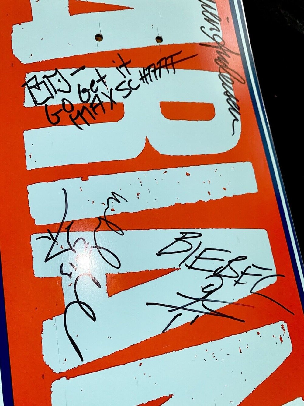 Signed Eric Koston Lance Mountain Brian Anderson Rick Howard Autographed Skateboard Deck Guy Mariano