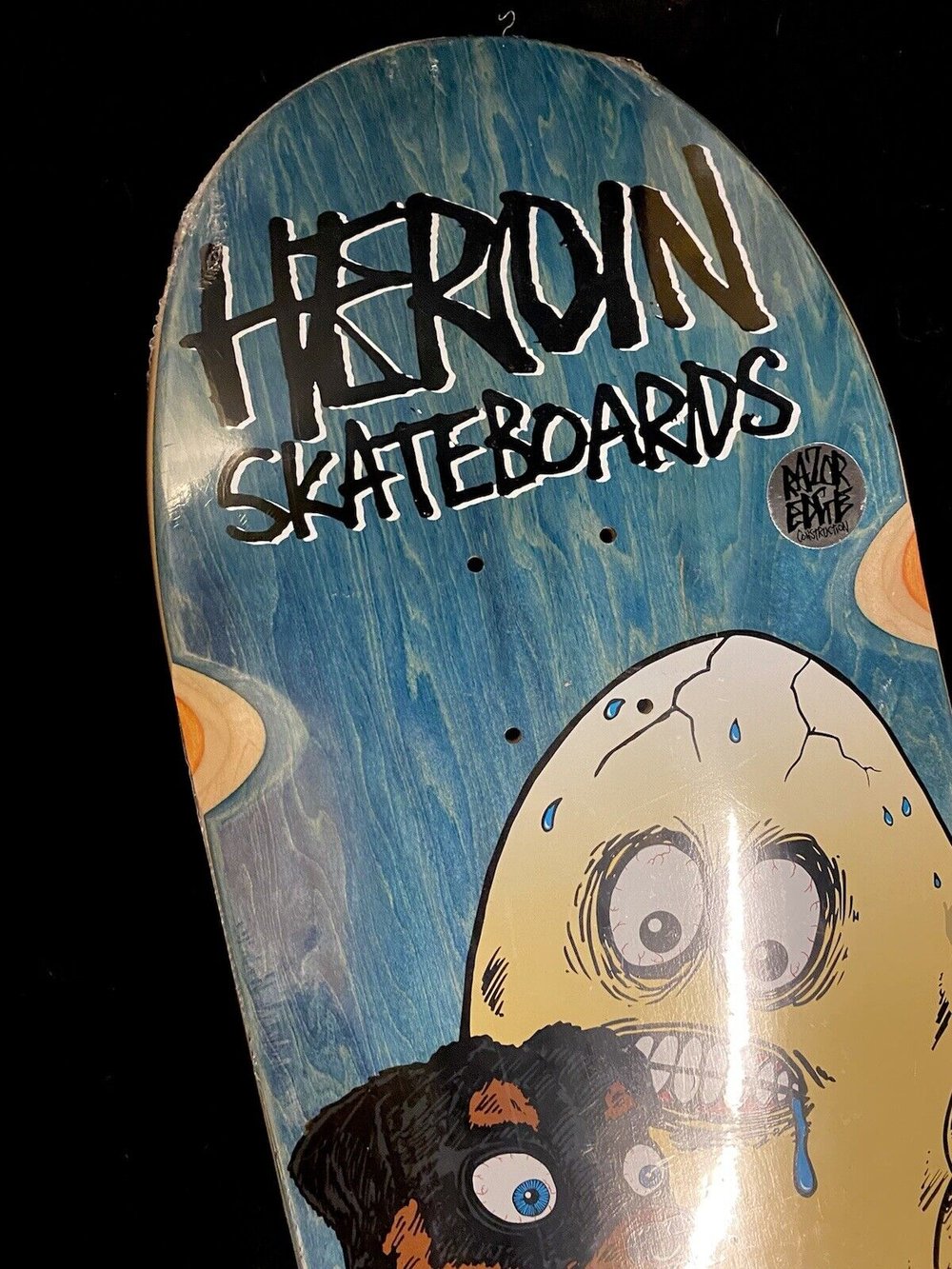 Signed Eric Dressen Heroin Guest Egg Shaped Autographed Skateboard Deck Curb Killer FOS