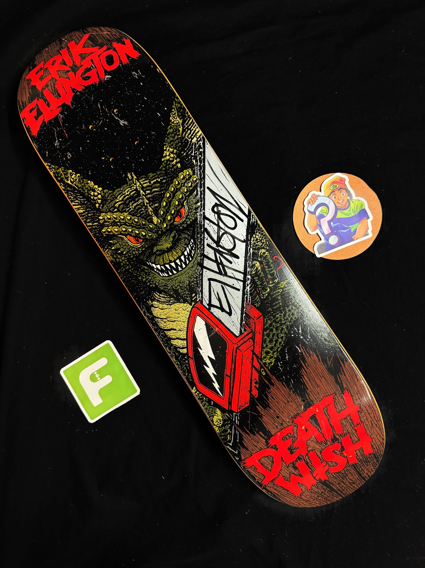 Erik Ellington Signed Deathwish Gremlins Autographed Skateboard Deck