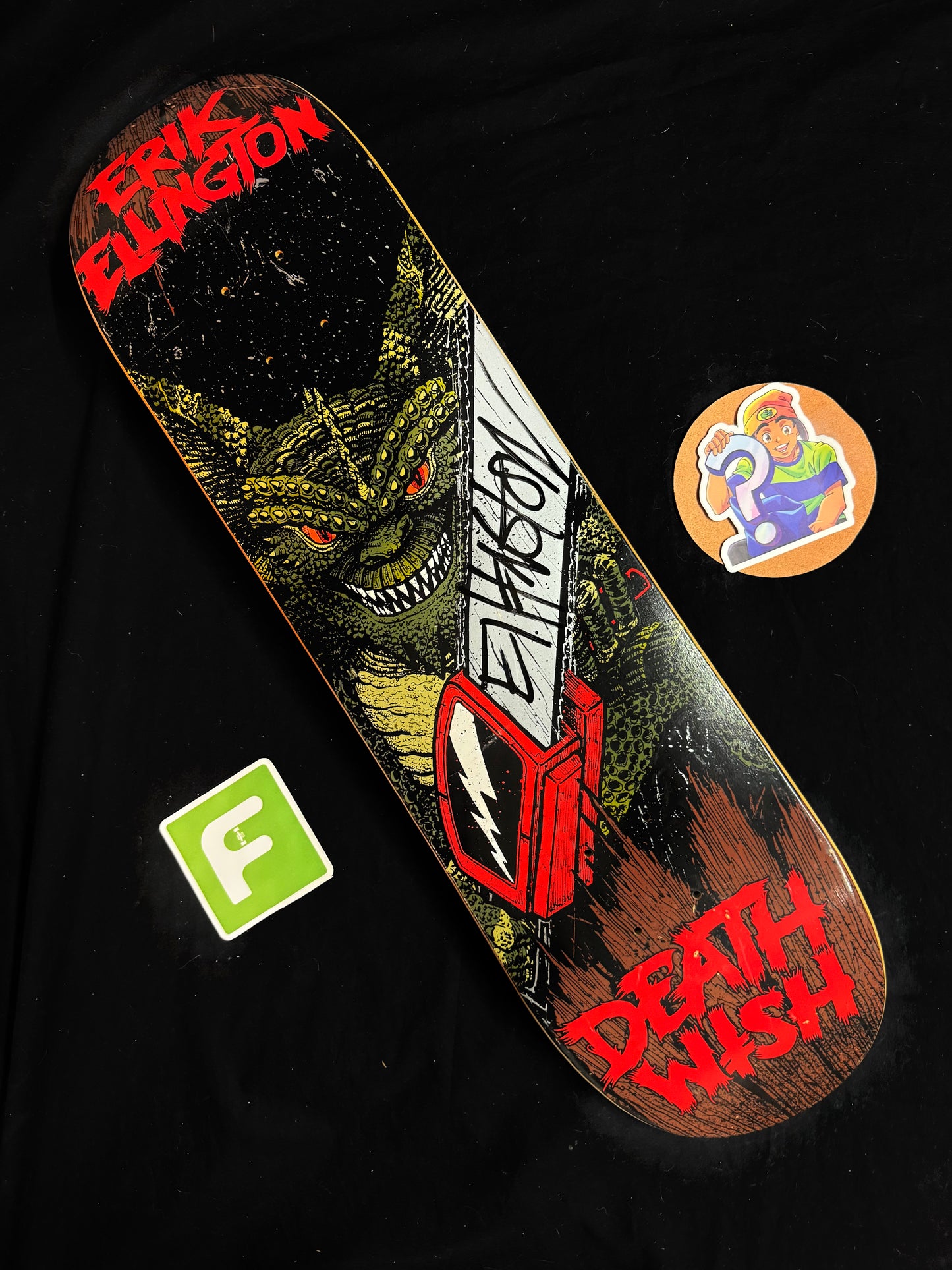 Erik Ellington Signed Deathwish Gremlins Autographed Skateboard Deck