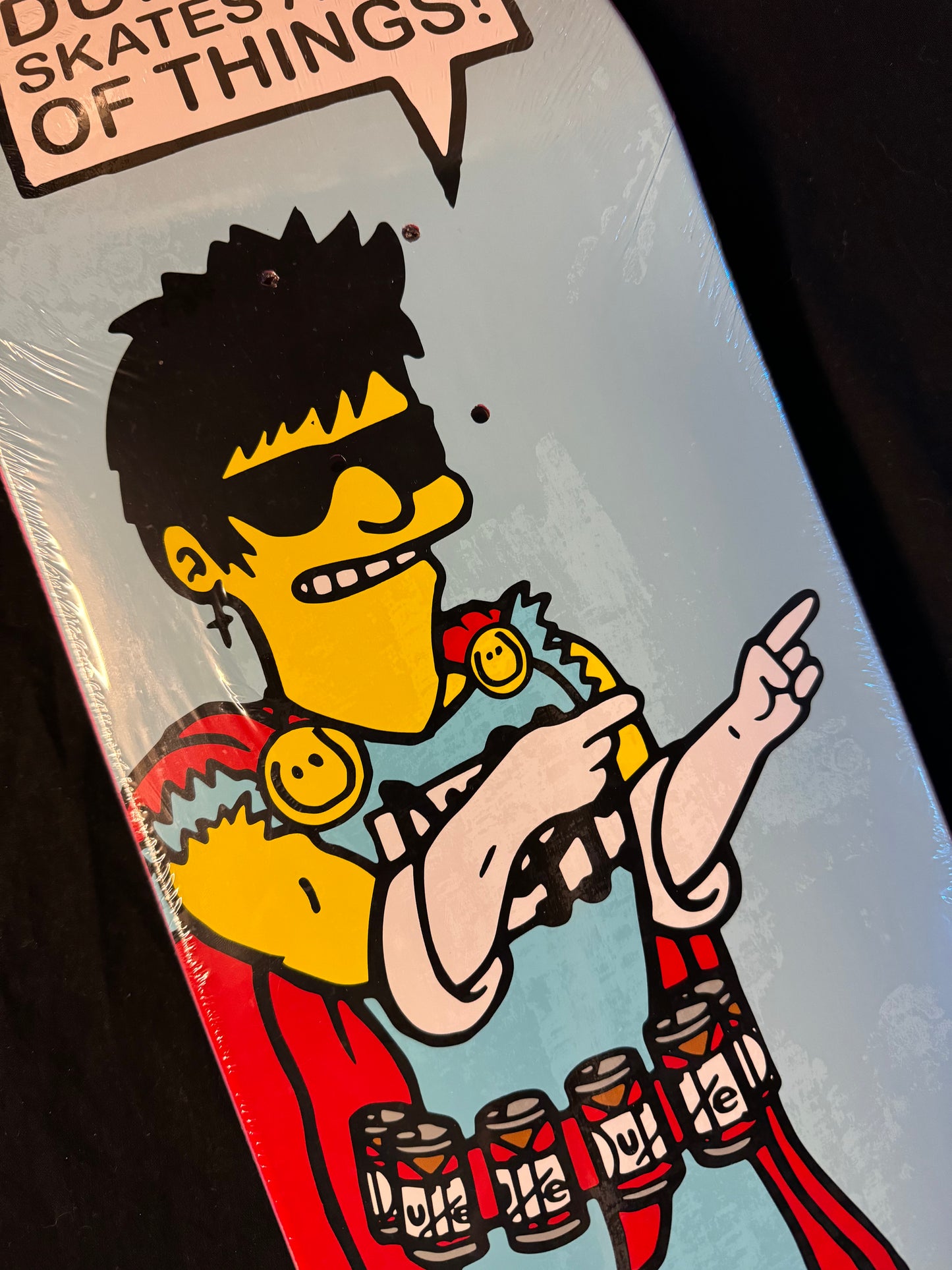 Signed Corey Duffel Autographed Skateboard Deck Adored Simpsons Duffman