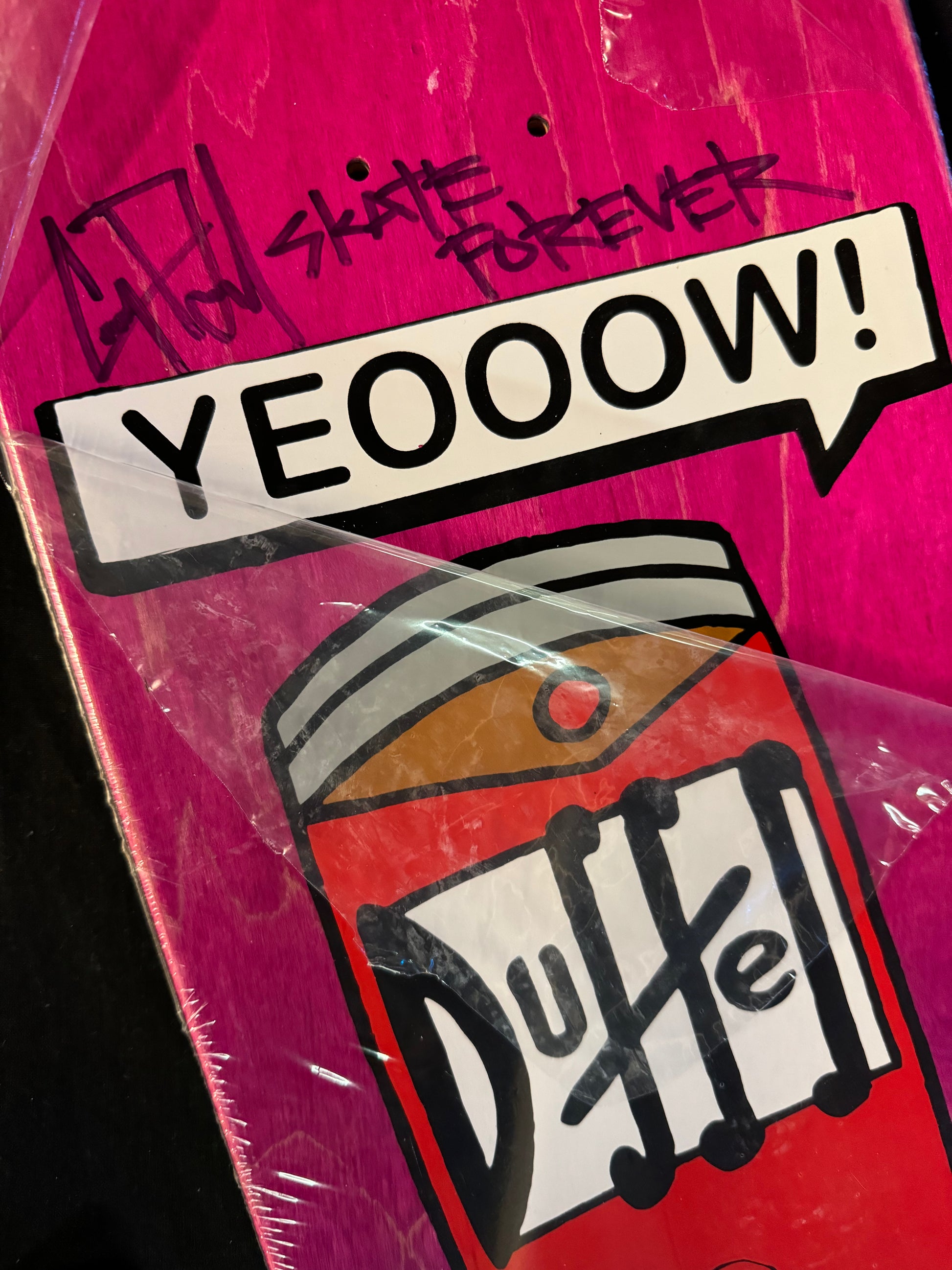Duffma Signed Corey Duffel Autographed Skateboard Deck Adored Simpsons Duffma ...
