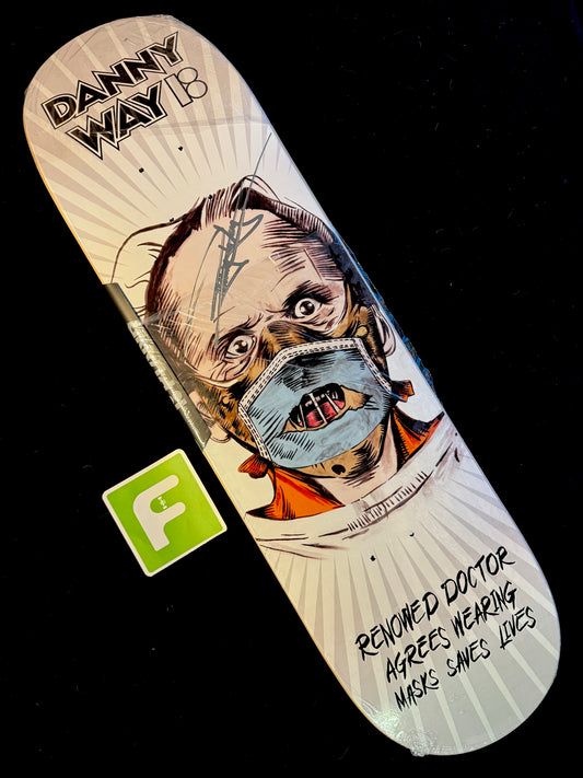 Signed Danny Way Plan B Autographed Skateboard Deck Hannibal Mask Doctor