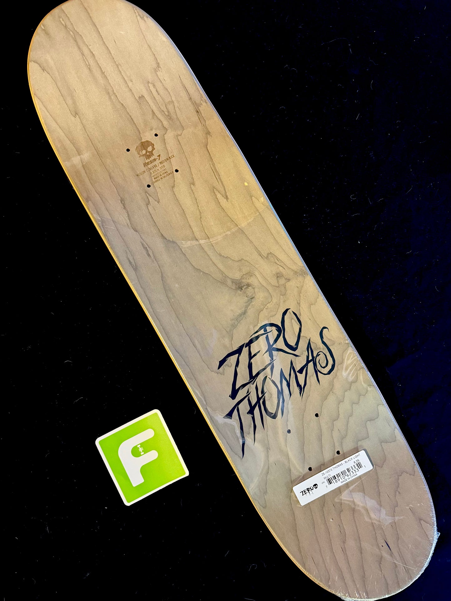 Signed Jamie Thomas Blacklight Zero Autographed Skateboard Deck 8.25