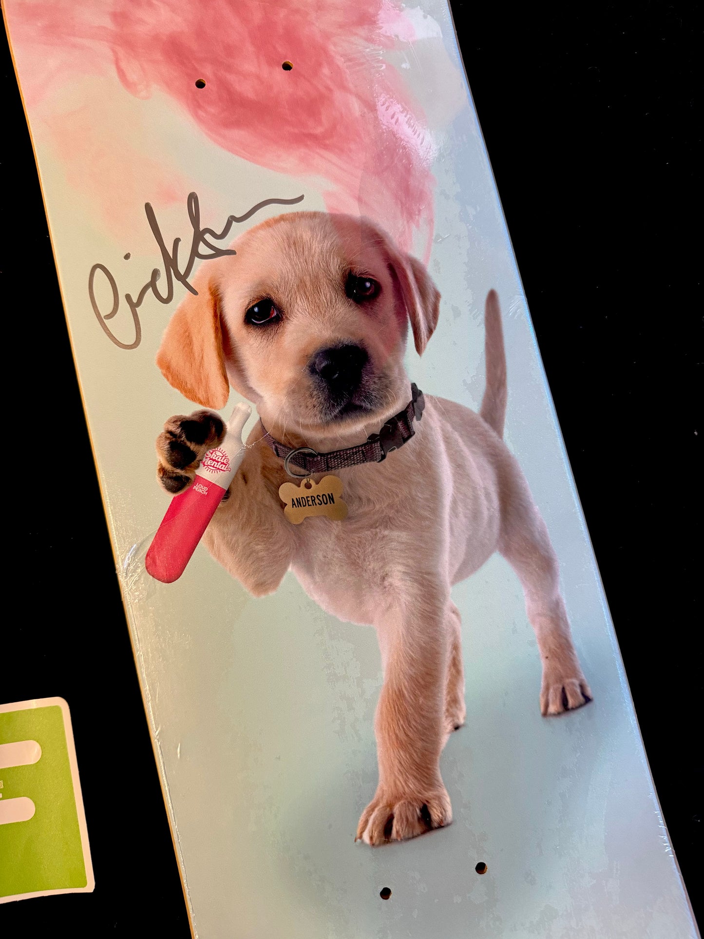 Signed Eric Koston Autographed Skateboard Deck Vaping Puppy Dog Skate Mental Anderson