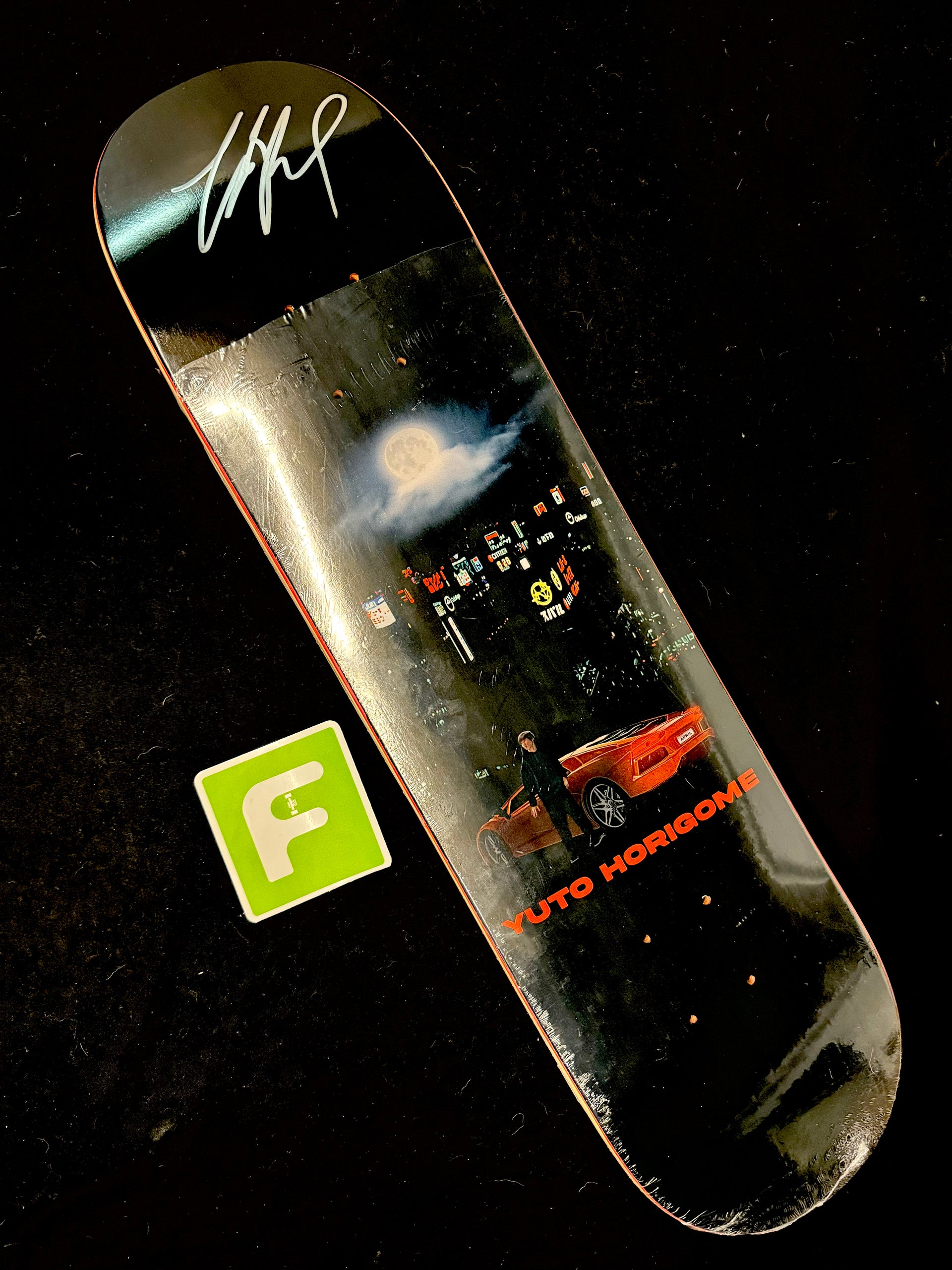 Signed Yuto Horigome April Autographed Skateboard Deck City Life Signed Yuto Horigome April Autographed Skateboard Deck City Life