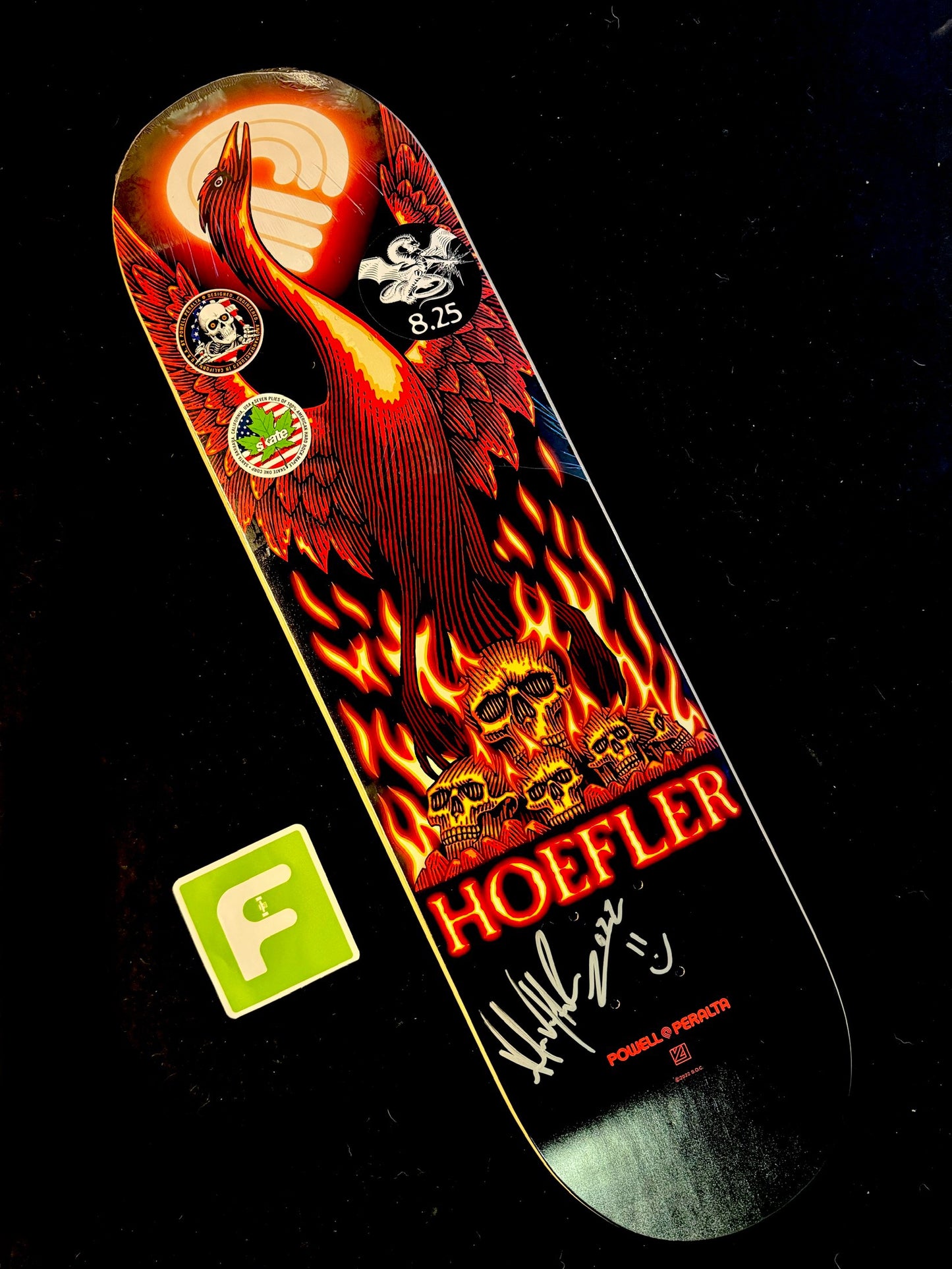 Signed Kelvin Hoefler Autographed Skateboard Deck Phoenix Powell Peralta 8.25