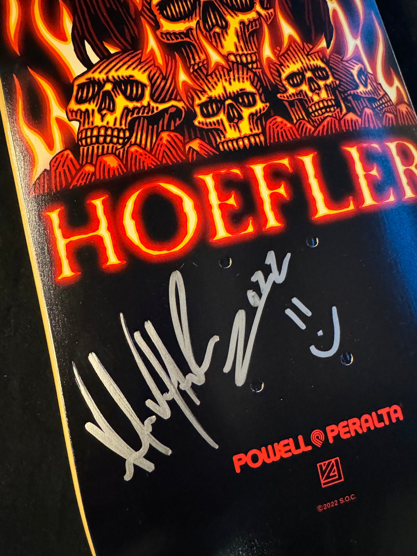 Signed Kelvin Hoefler Autographed Skateboard Deck Phoenix Powell Peralta 8.25