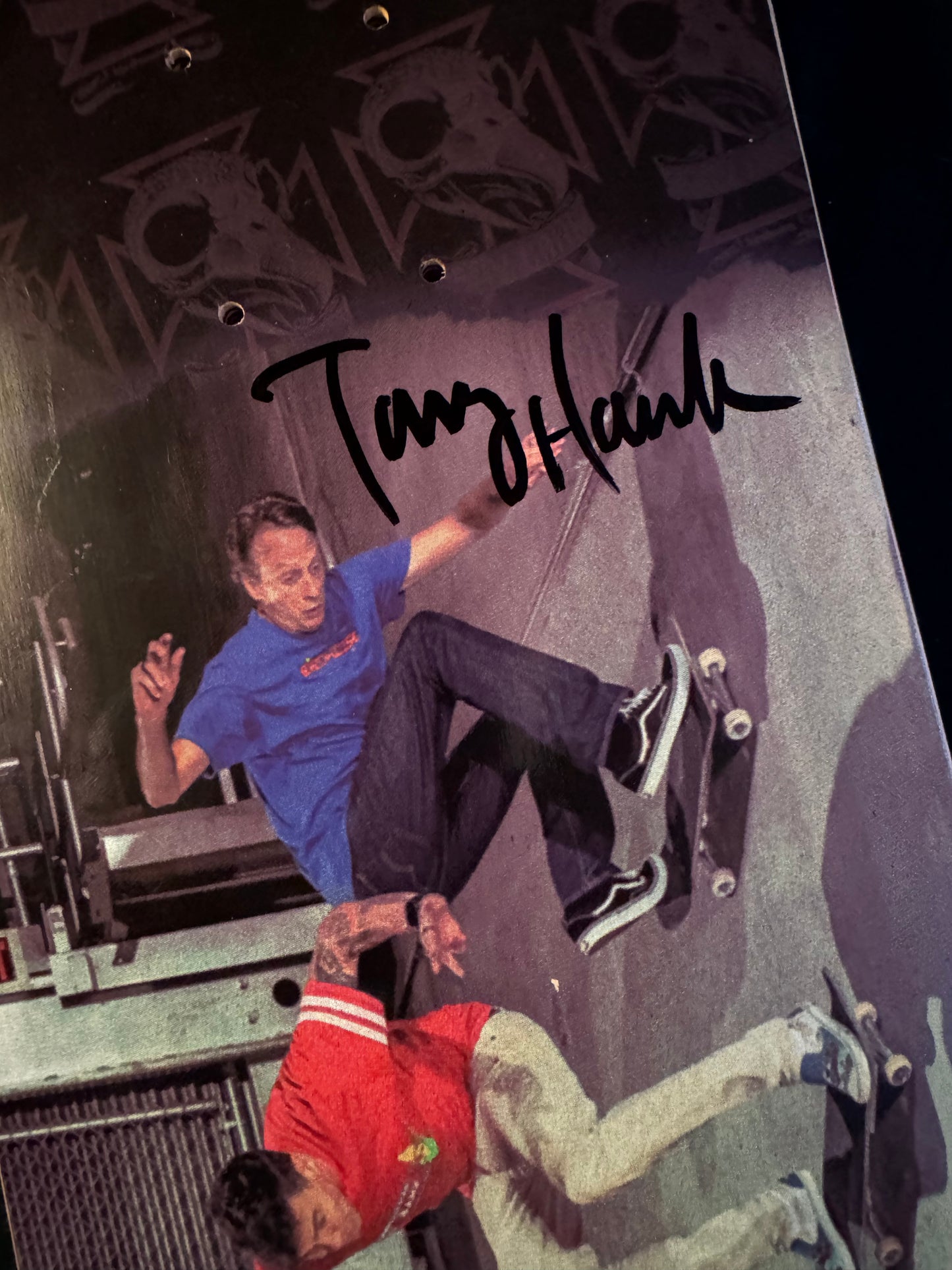 Signed Tony Hawk SteveO Double Wall Ride Autographed Skateboard Deck