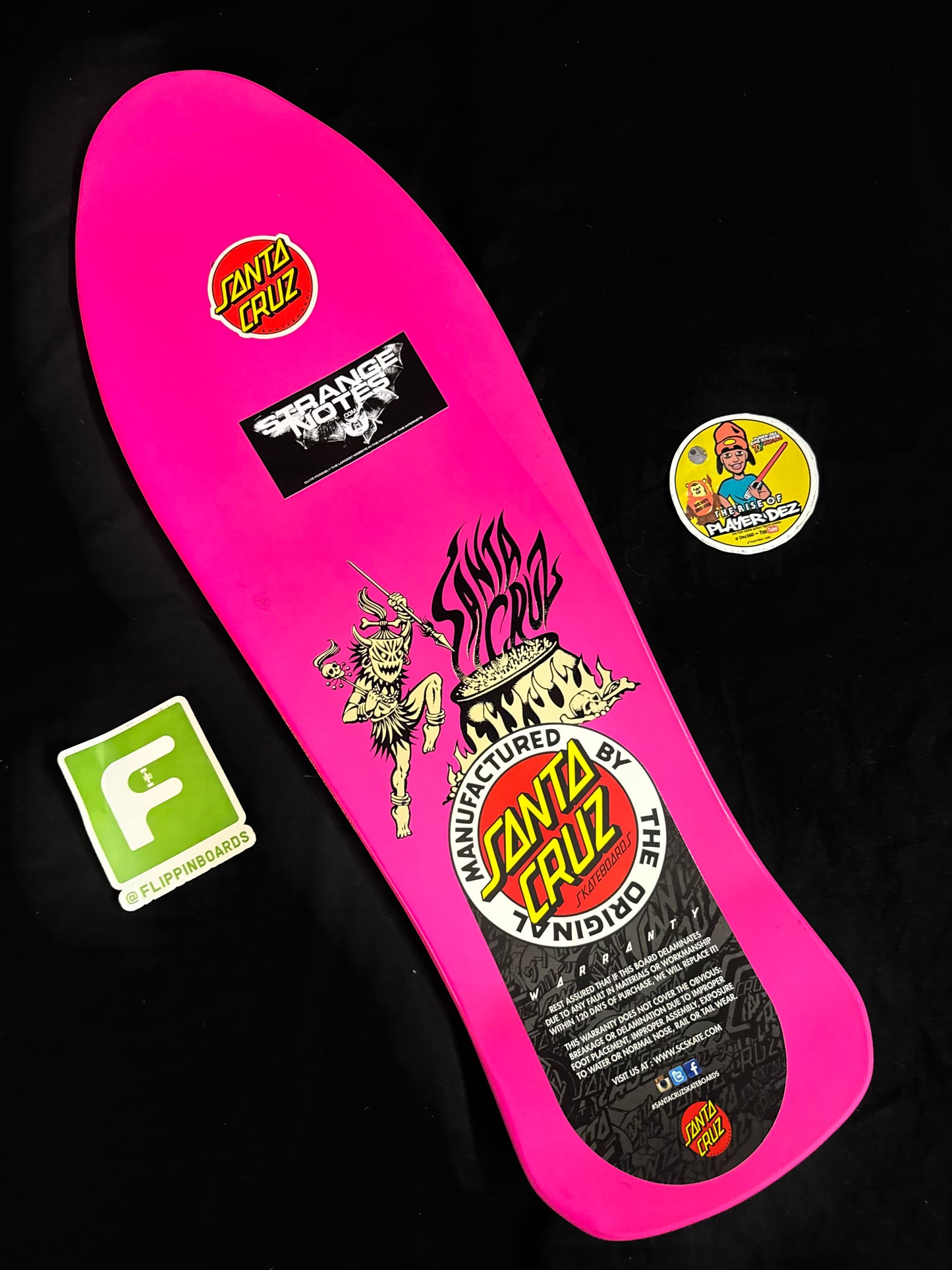 Signed Steve Alba SALBA Autographed Skateboard Deck Santa Cruz Pink Tiger