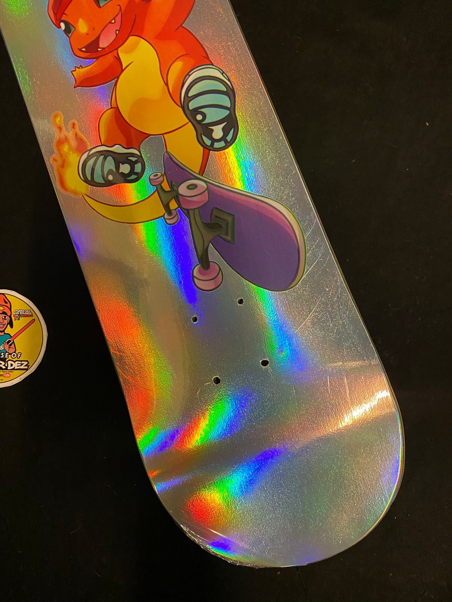 Monstars Rainbow Stoked Char Holofoil Skateboard Deck