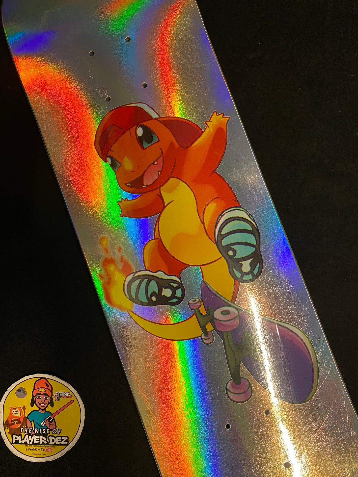 Monstars Rainbow Stoked Char Holofoil Skateboard Deck