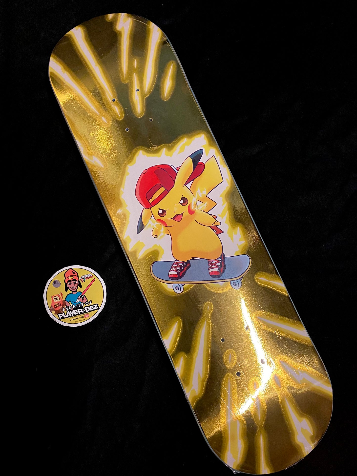 Monstars Gold Chu Parallel Holofoil Skateboard Deck