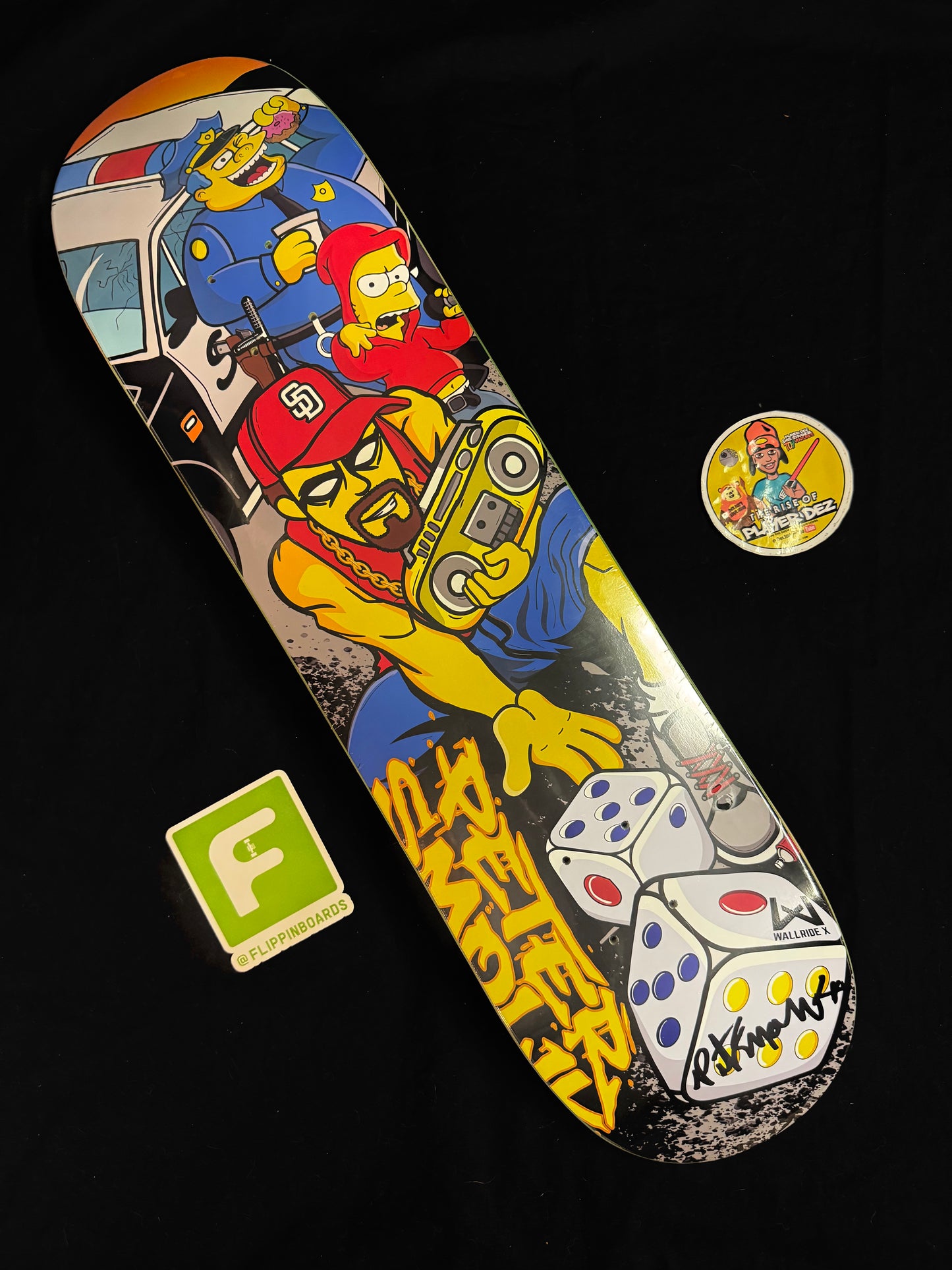 Peter Smolik Signed Springfield Diceroll Autographed Skateboard Deck