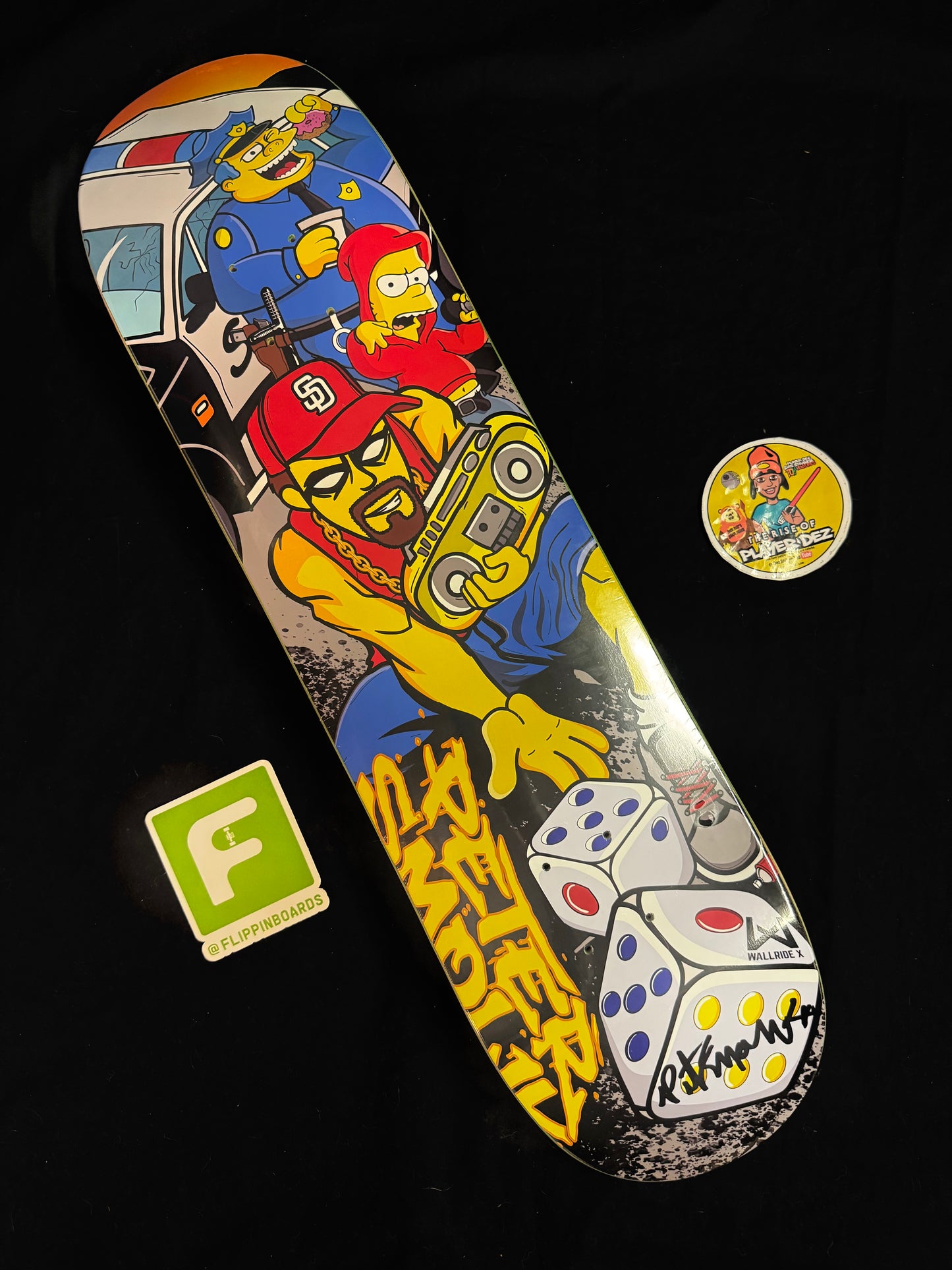 Peter Smolik Signed Springfield Diceroll Autographed Skateboard Deck