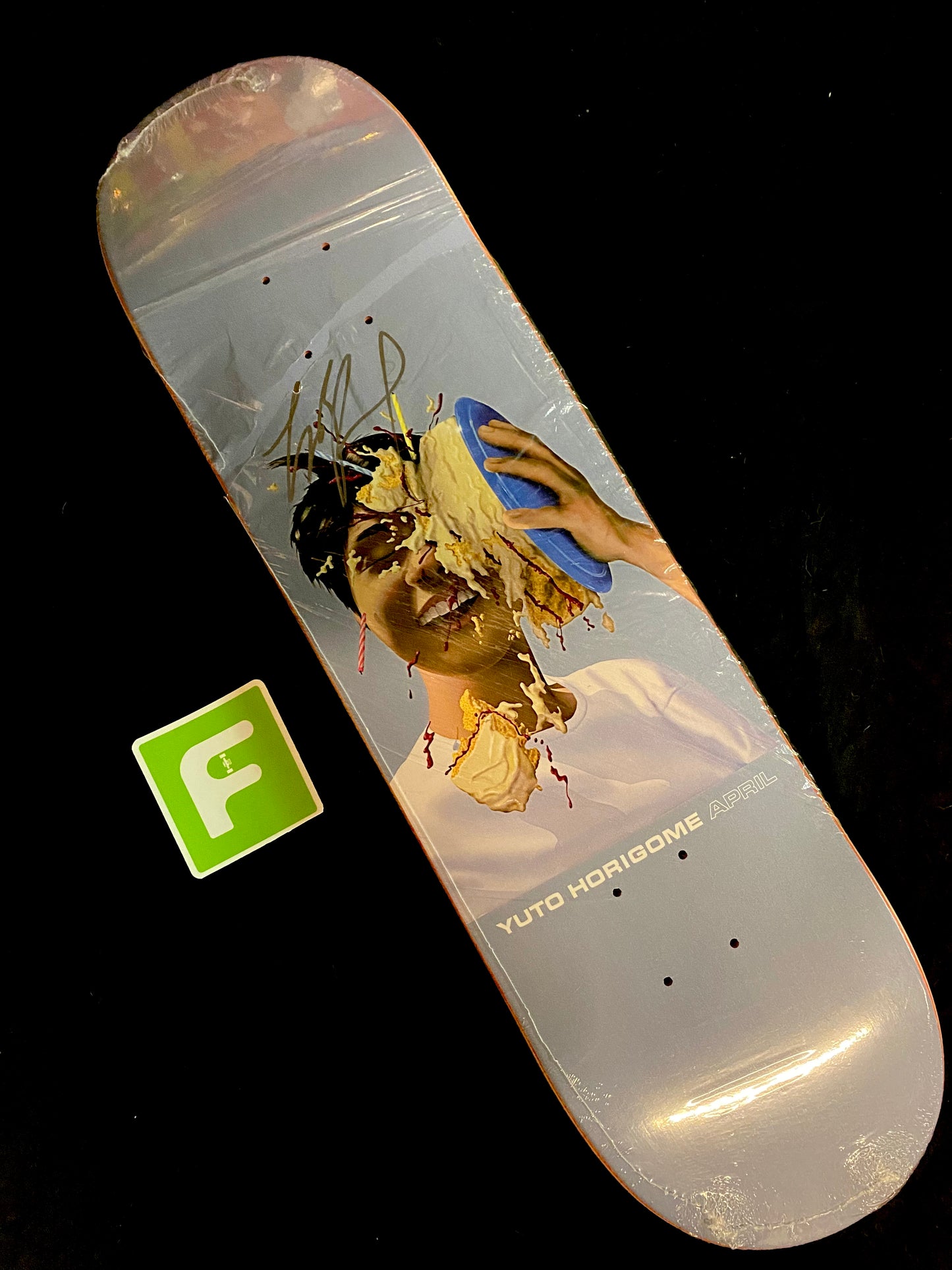 Signed Yuto Horigome April Pro Debut Autographed Skateboard Cake 8.25