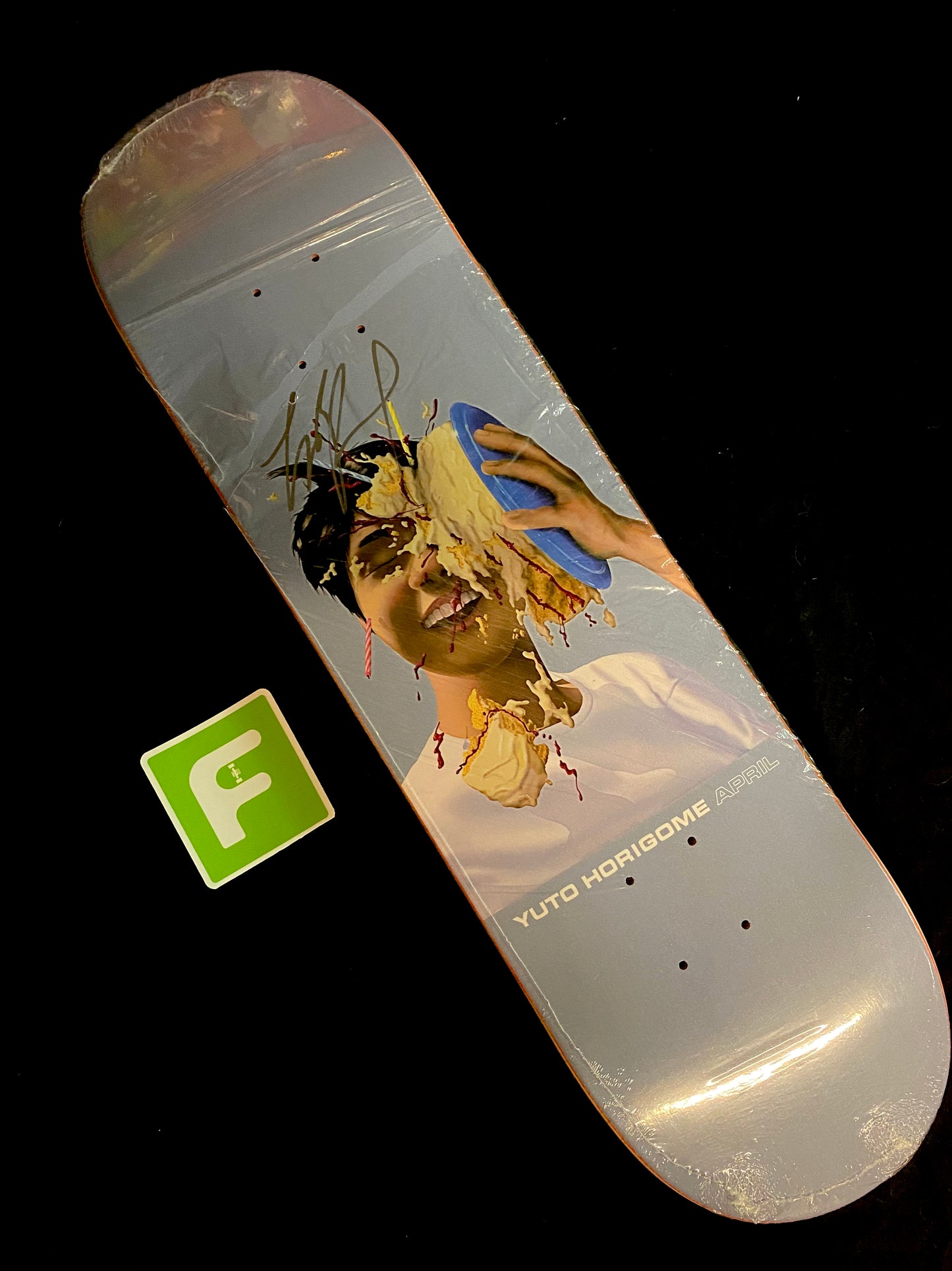 Signed Yuto Horigome April Pro Debut Autographed Skateboard Cake 8.25