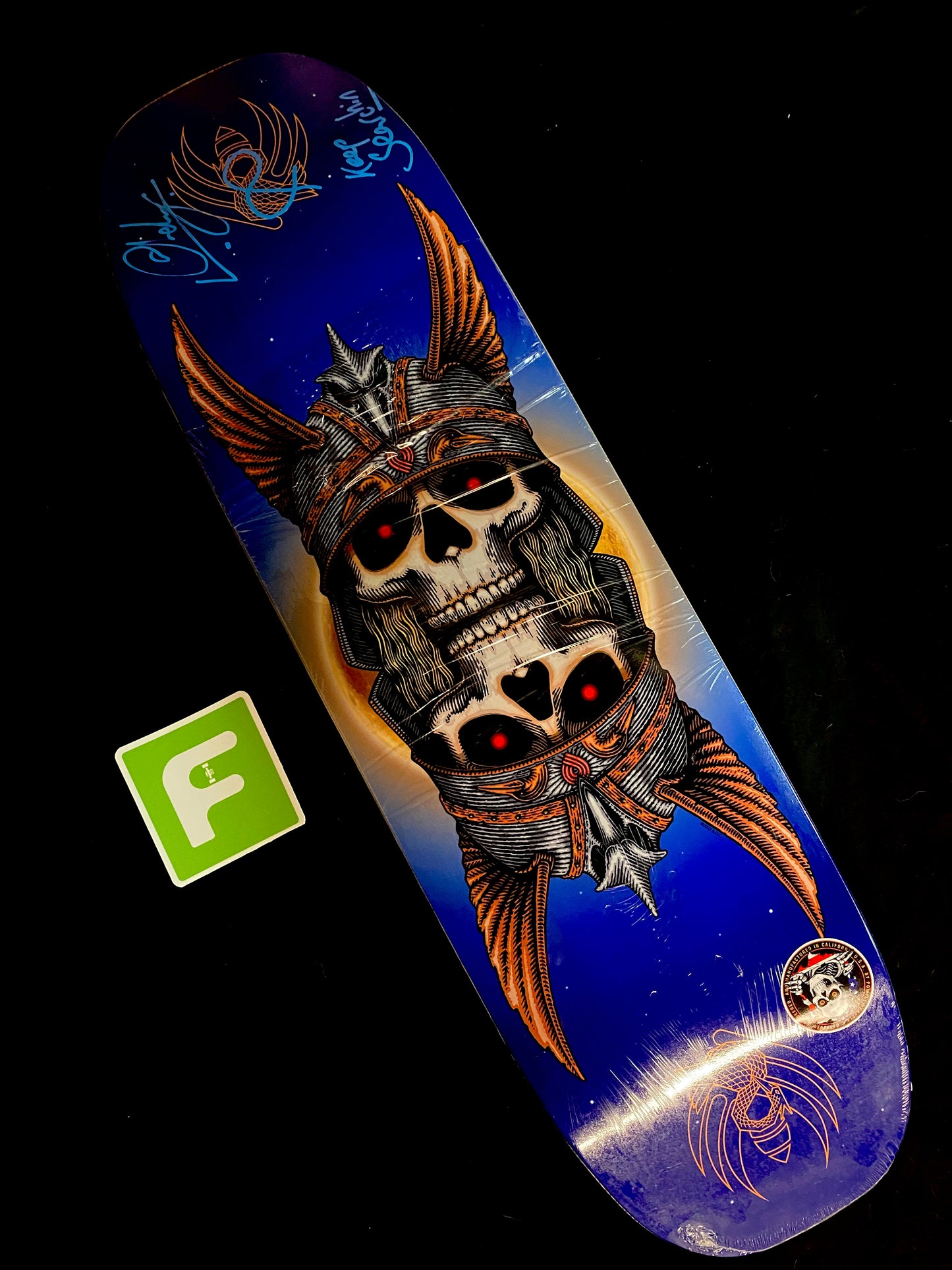 Signed Andy Anderson Autographed Skateboard Deck Heron 2 Powell Peralta Flight 9.13