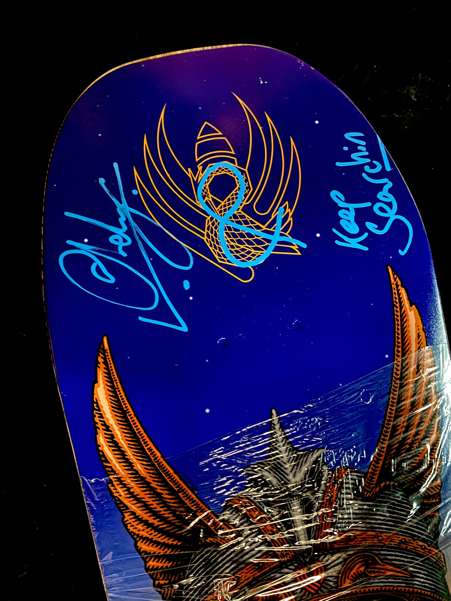 Signed Andy Anderson Autographed Skateboard Deck Heron 2 Powell Peralta Flight 9.13