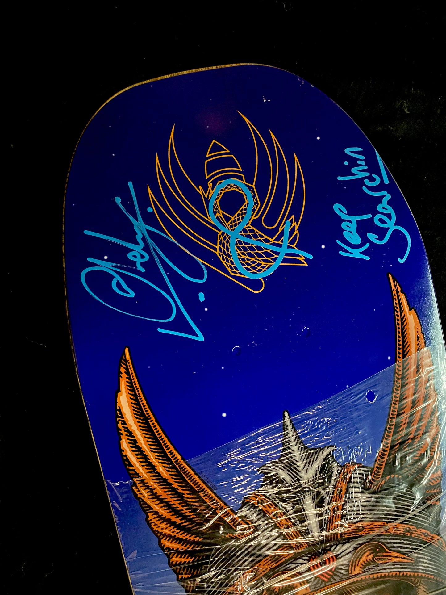 Signed Andy Anderson Autographed Skateboard Deck Heron 2 Powell Peralta Flight 9.13