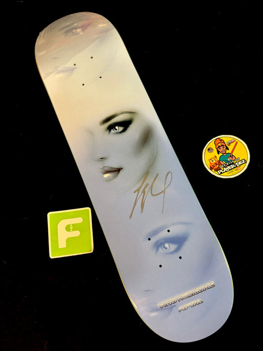 Signed Yuto Horigome Autographed Skateboard Deck Blue April Pro Model