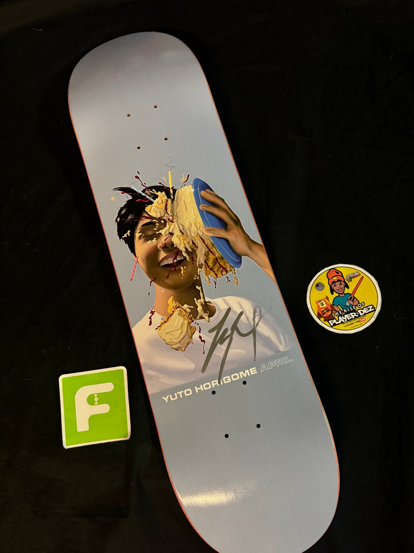 Signed Yuto Horigome Autographed Skateboard Deck Pro Debut Cake April Olympic Gold