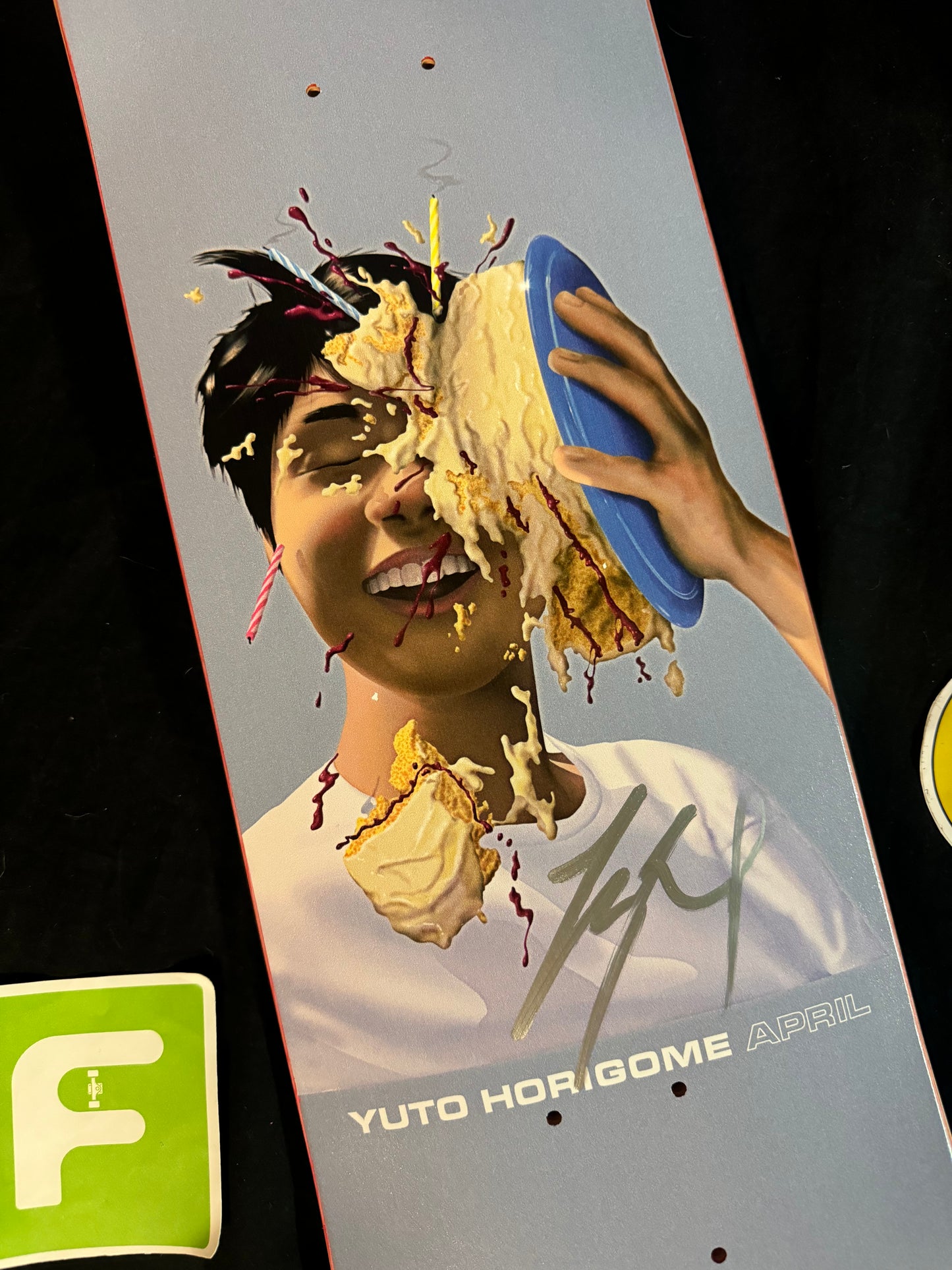 Signed Yuto Horigome Autographed Skateboard Deck Pro Debut Cake April Olympic Gold