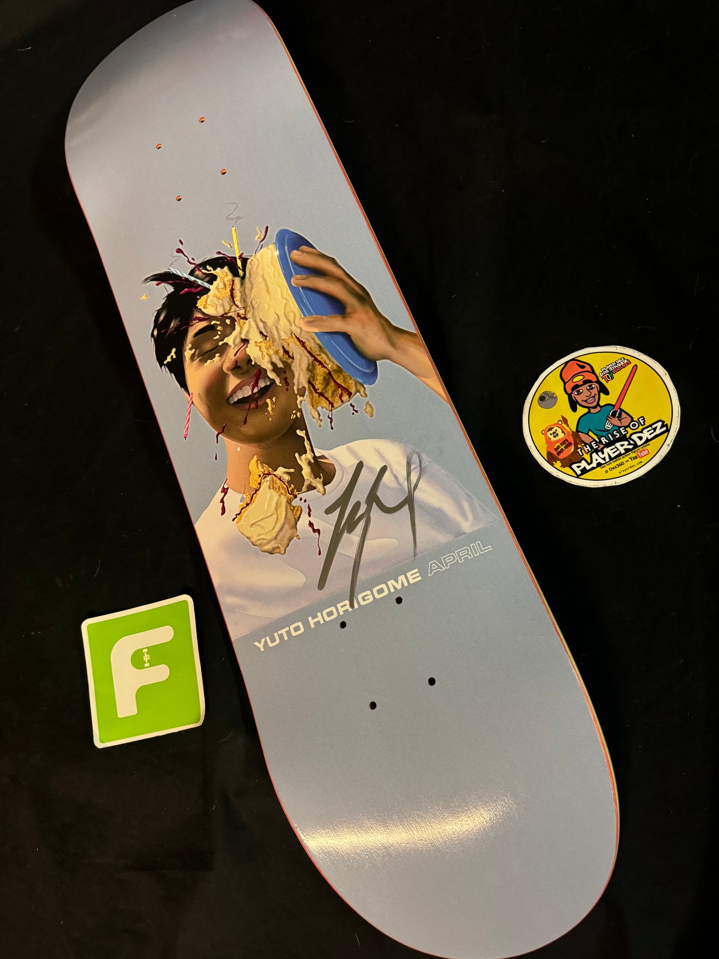 Signed Yuto Horigome Autographed Skateboard Deck Pro Debut Cake April Olympic Gold