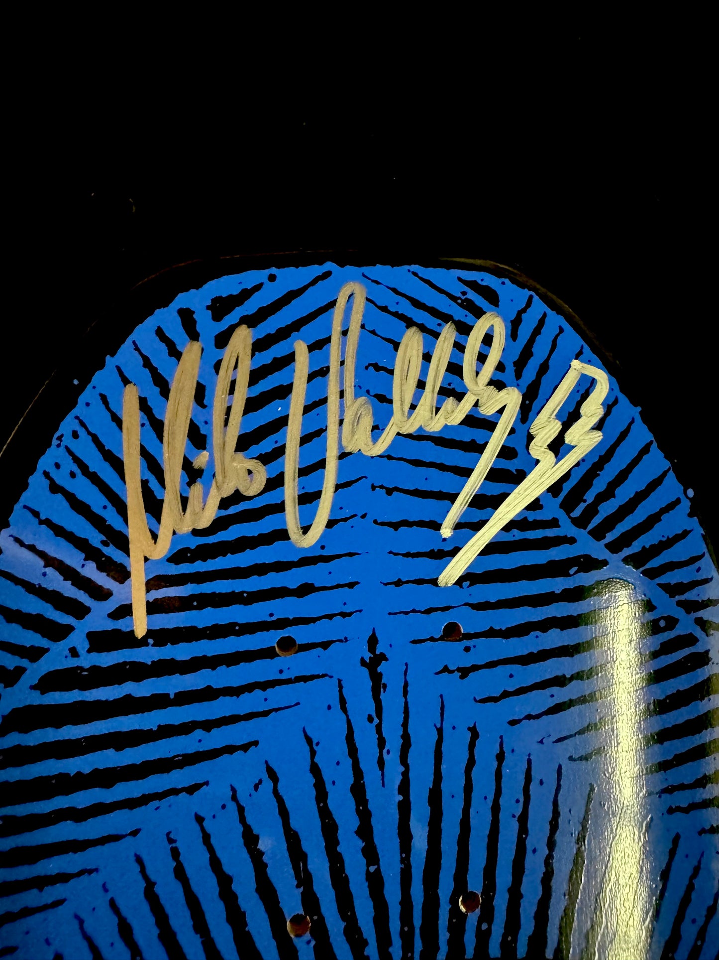 Signed Mike Vallely Autographed Skateboard Deck BlackLight Elephant Powell Peralta