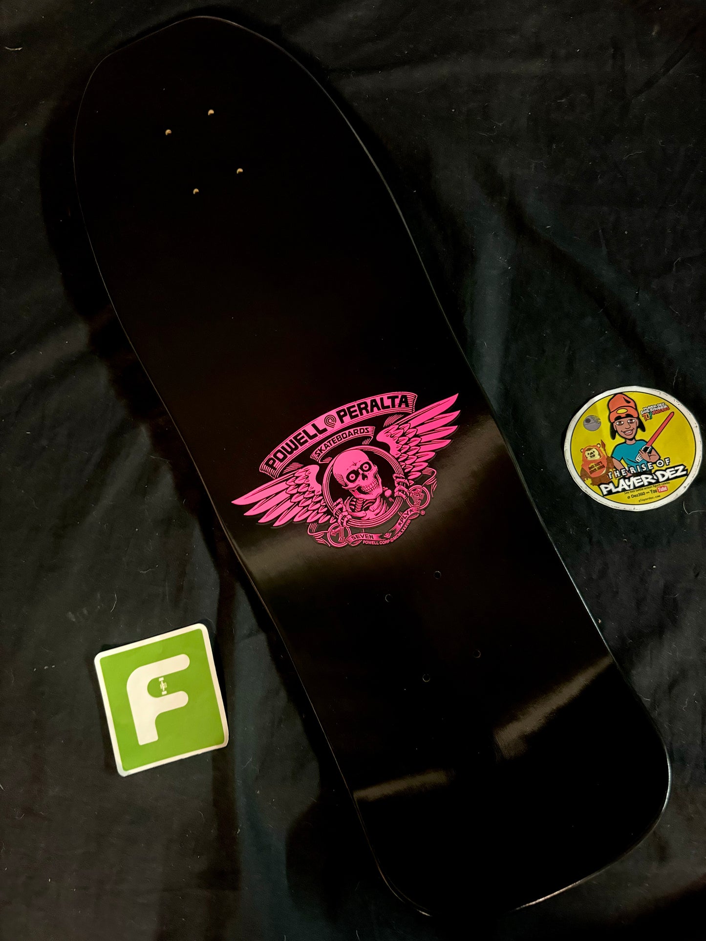 Signed Mike Vallely Autographed Skateboard Deck BlackLight Elephant Powell Peralta