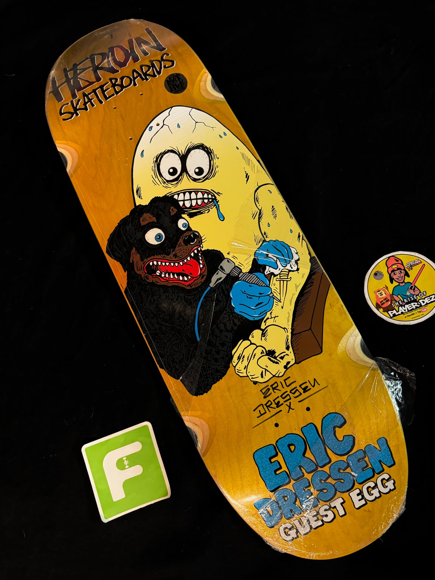 Signed Eric Dressen Heroin Autographed Skateboard Deck Egg Shaped Curb Killer FOS