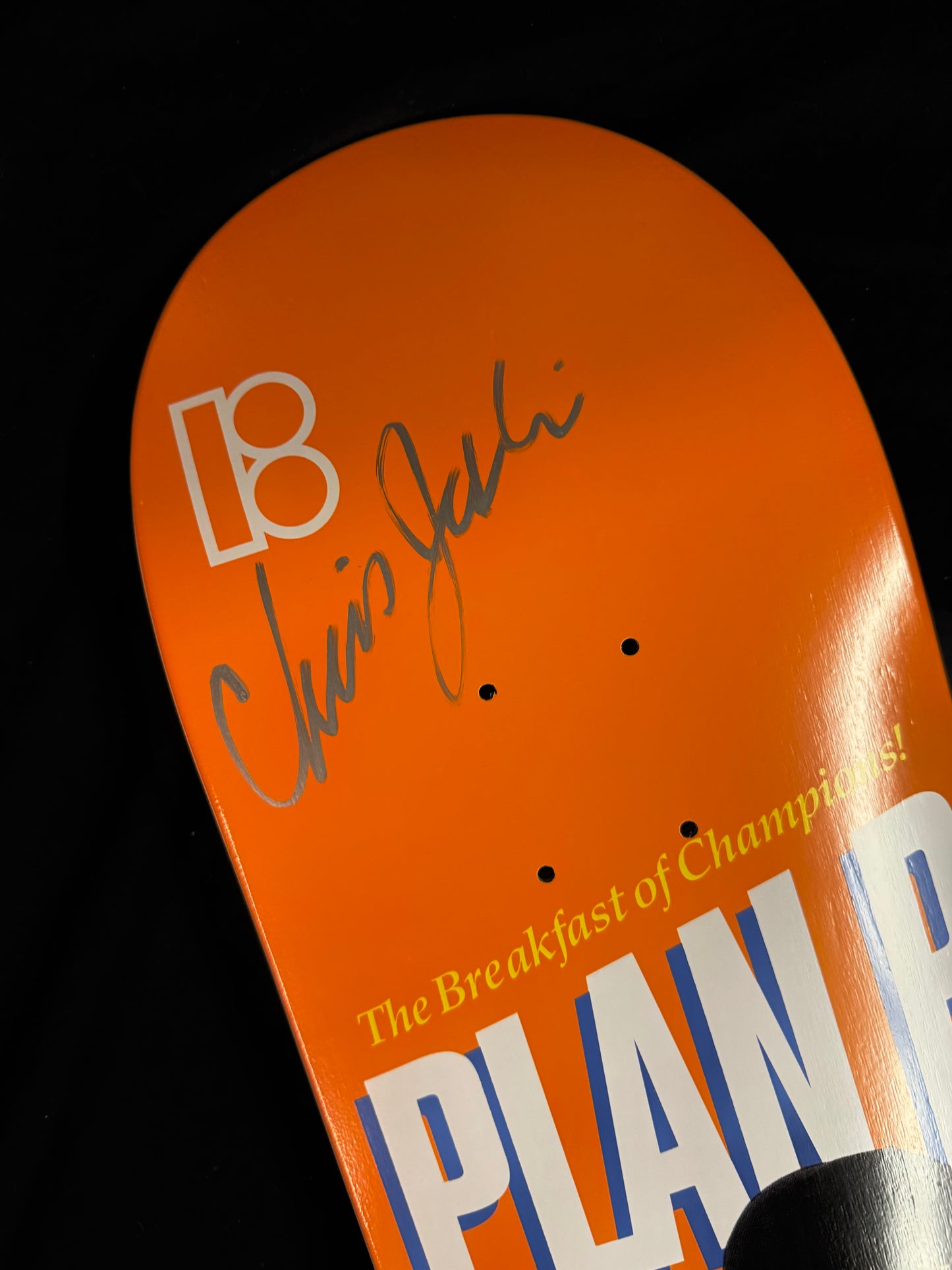 Signed Chris Joslin Olympic Wheaties Plan B Autographed Skateboard Deck