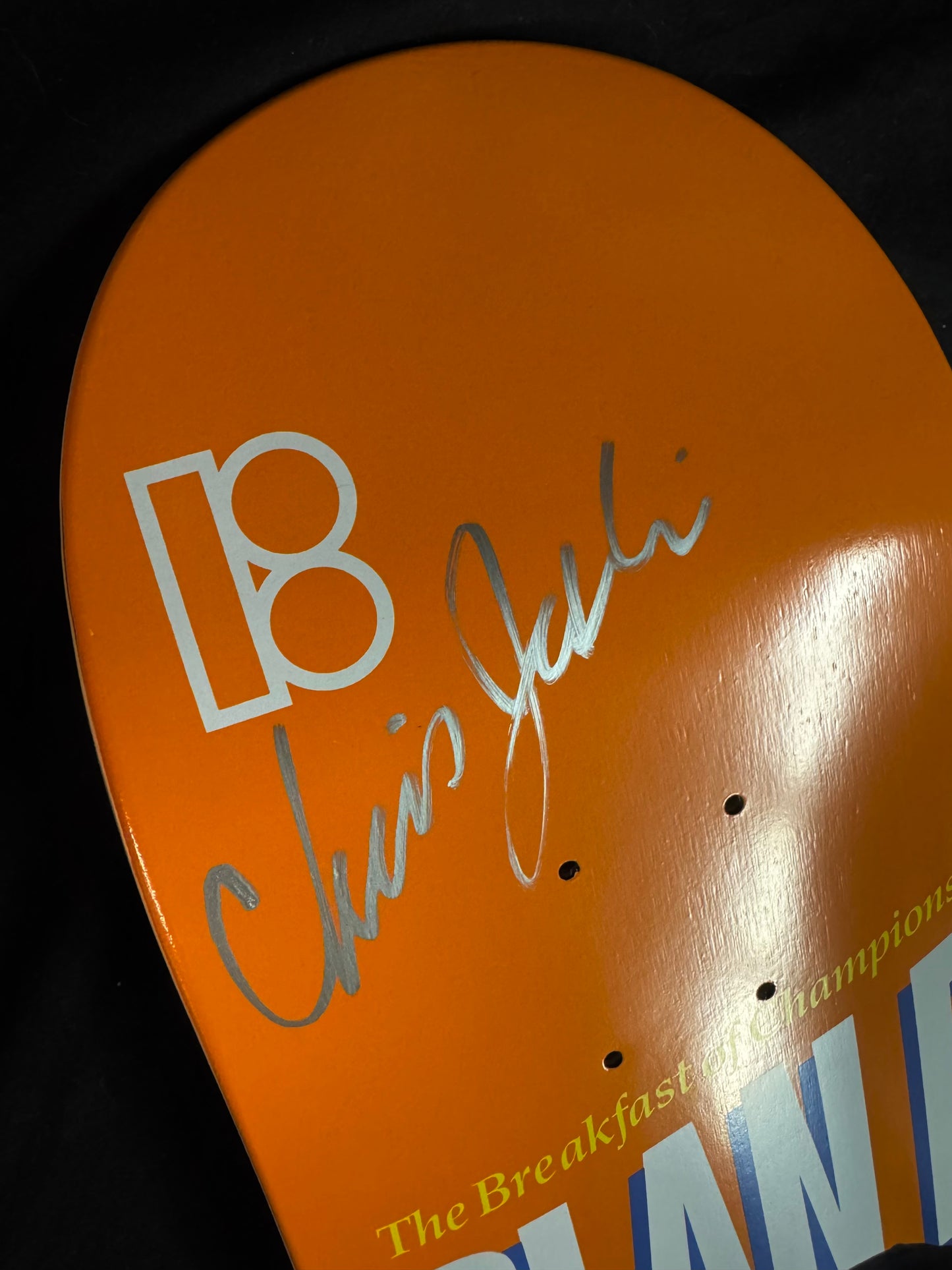Signed Chris Joslin Olympic Wheaties Plan B Autographed Skateboard Deck