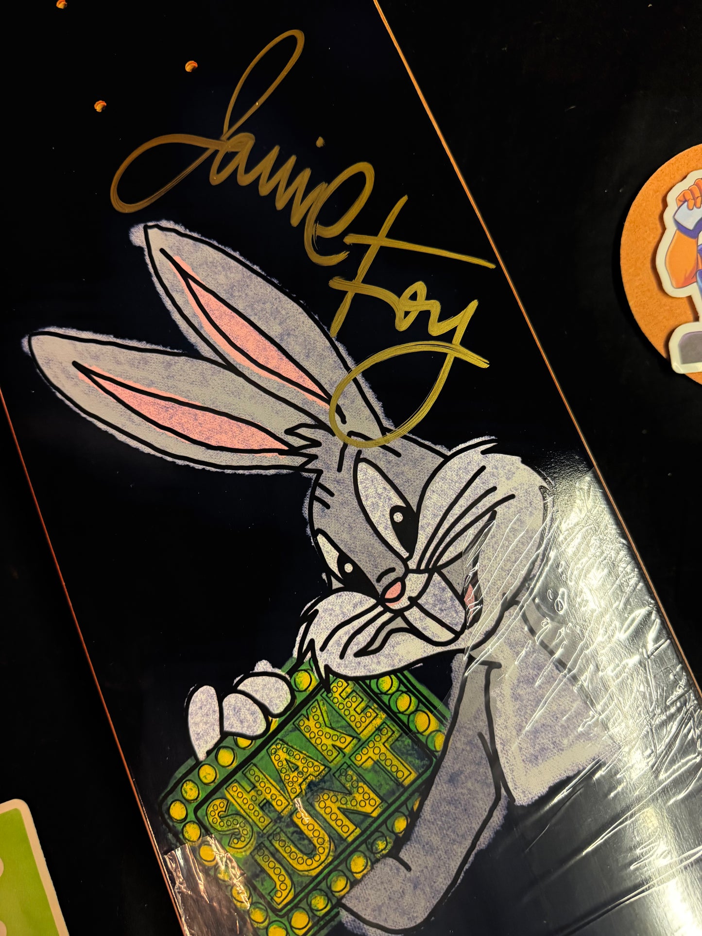Signed Jamie Foy Big Boy Bugs Bunny Shake Junt Autographed Skateboard Deck