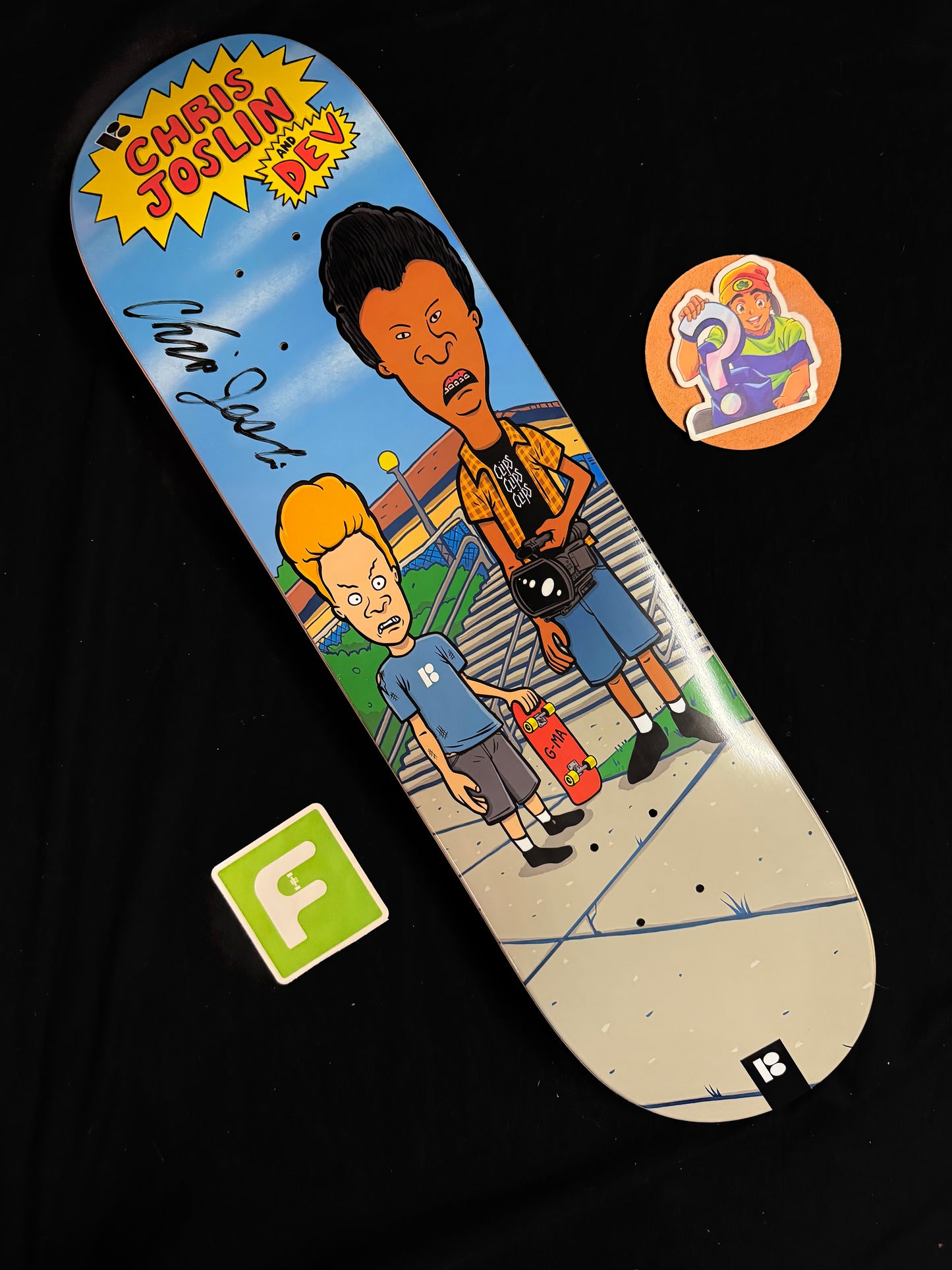 Signed Chris Joslin Beavis Butthead Dev Tim Baron Plan B Autographed Skateboard Deck