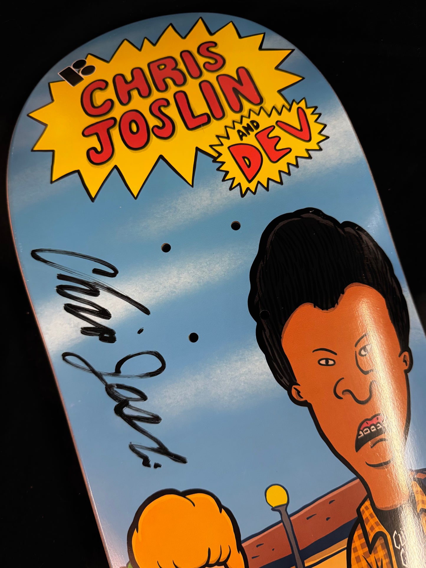 Signed Chris Joslin Beavis Butthead Dev Tim Baron Plan B Autographed Skateboard Deck