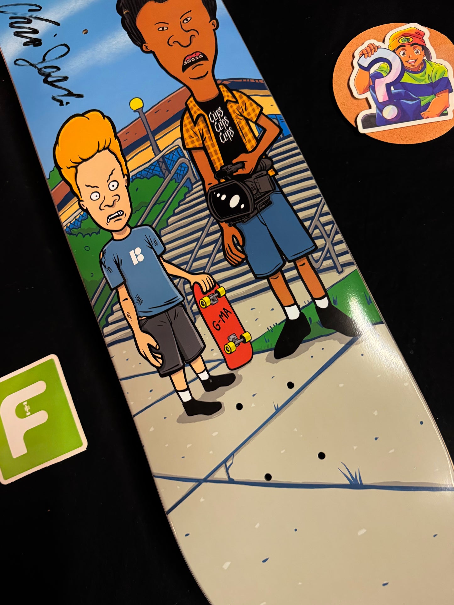 Signed Chris Joslin Beavis Butthead Dev Tim Baron Plan B Autographed Skateboard Deck