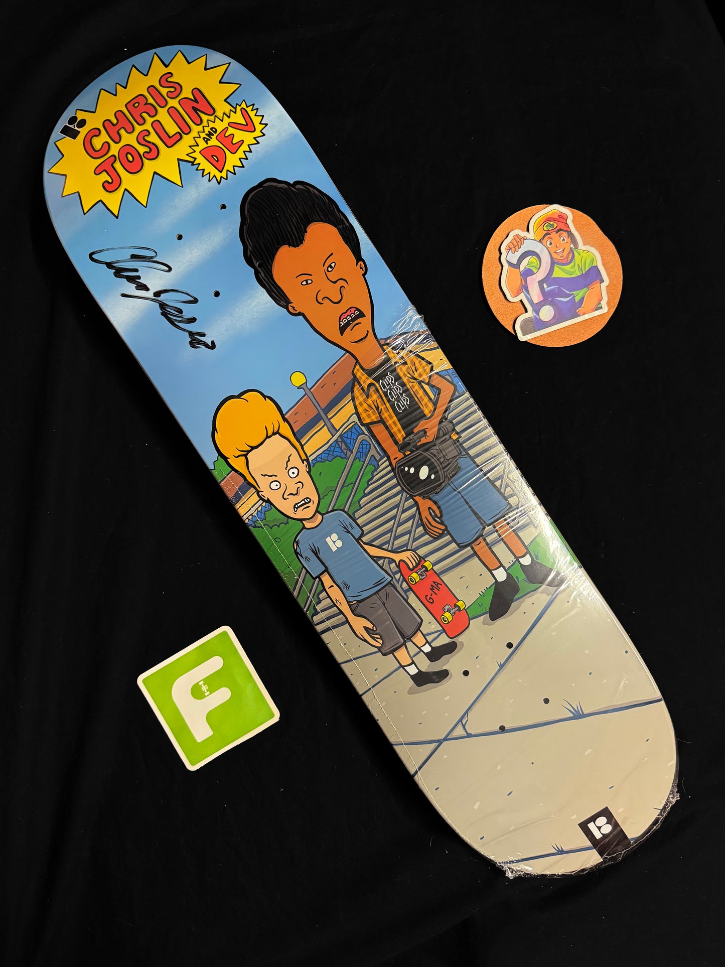 Signed Chris Joslin Beavis Butthead Dev Plan B Autographed Skateboard Deck