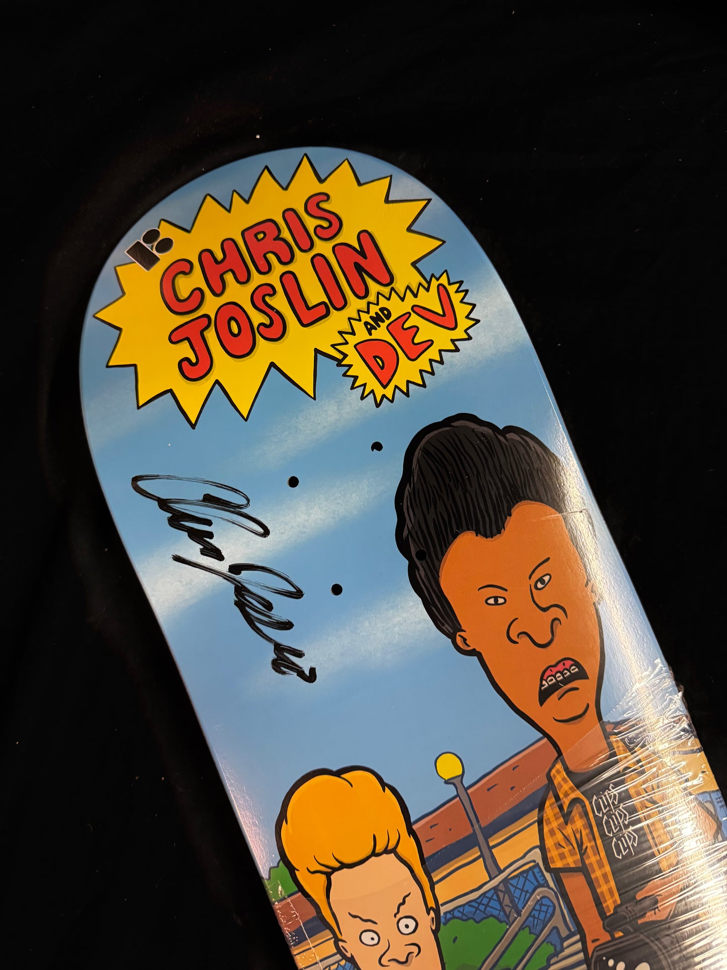Signed Chris Joslin Beavis Butthead Dev Plan B Autographed Skateboard Deck