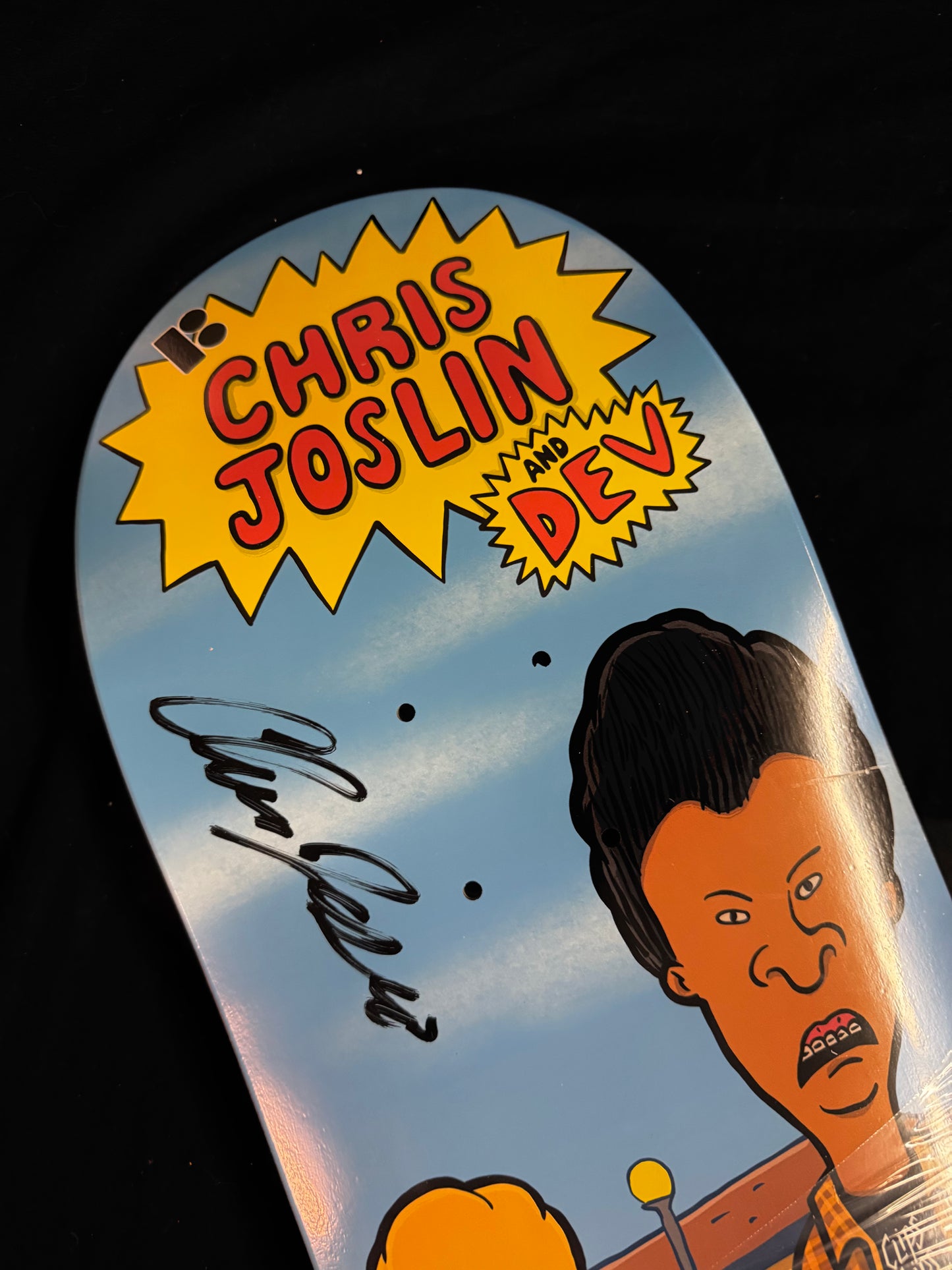 Signed Chris Joslin Beavis Butthead Dev Plan B Autographed Skateboard Deck