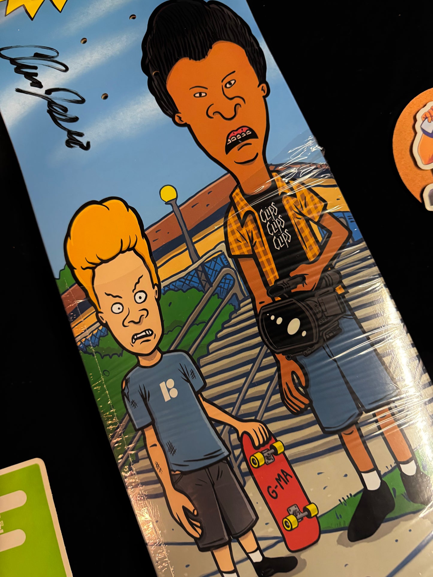 Signed Chris Joslin Beavis Butthead Dev Plan B Autographed Skateboard Deck