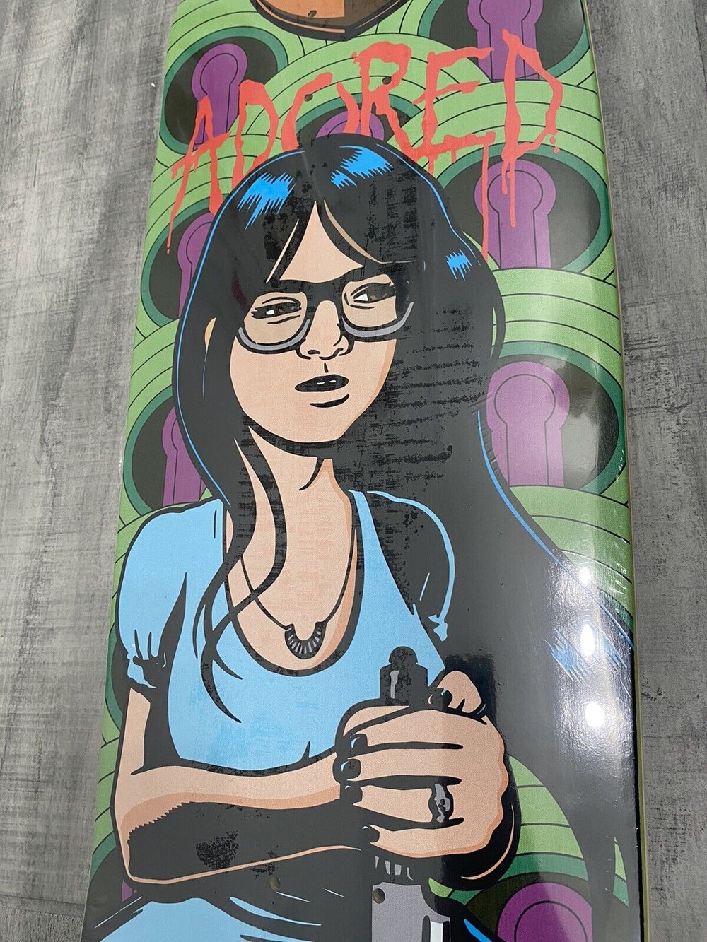 Signed Corey Duffel She Stabber Adored Autographed Skateboard Deck