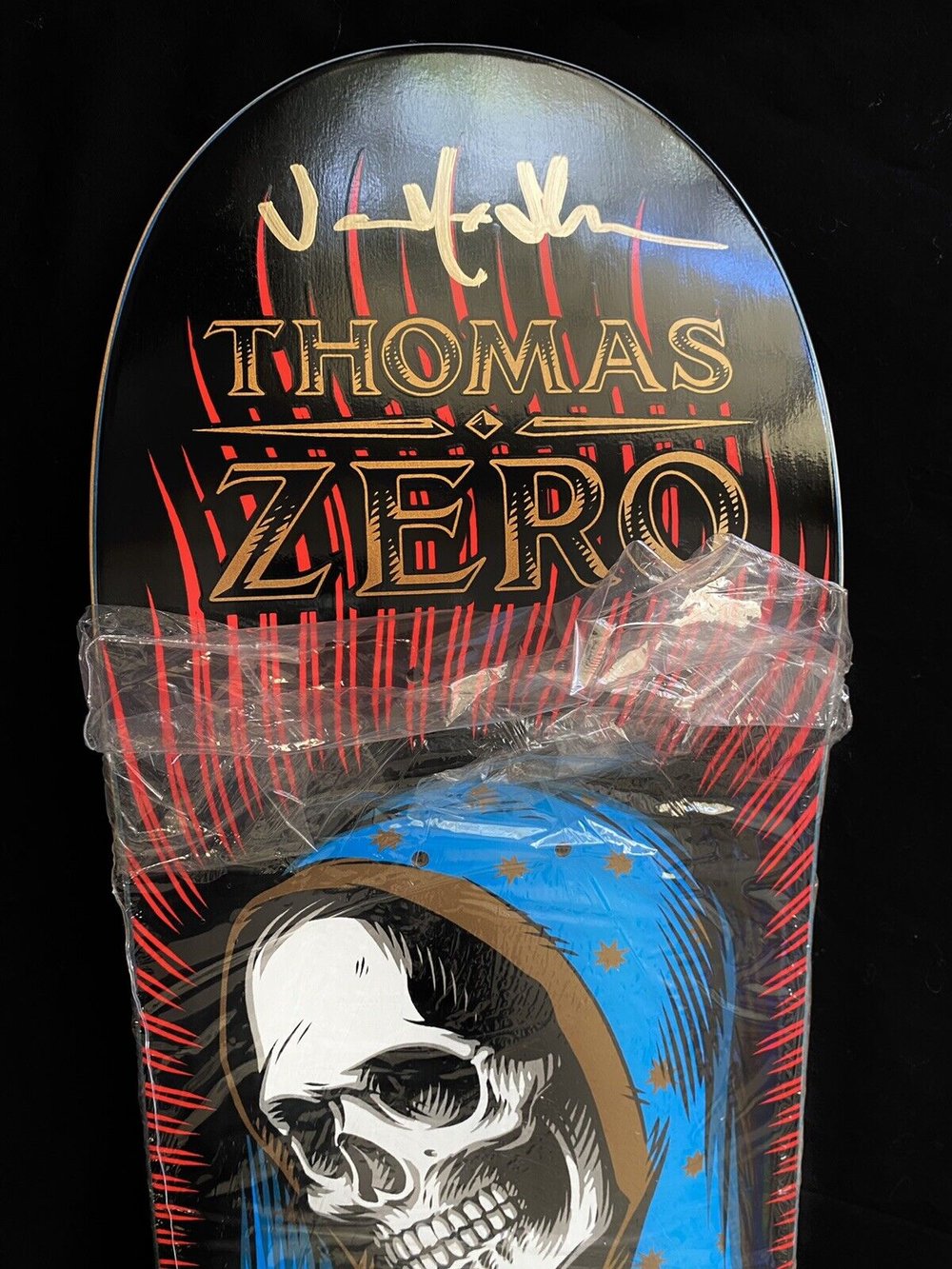 Signed Jamie Thomas Zero Autographed Skateboard Deck OUR LADY 8.25 Berrics