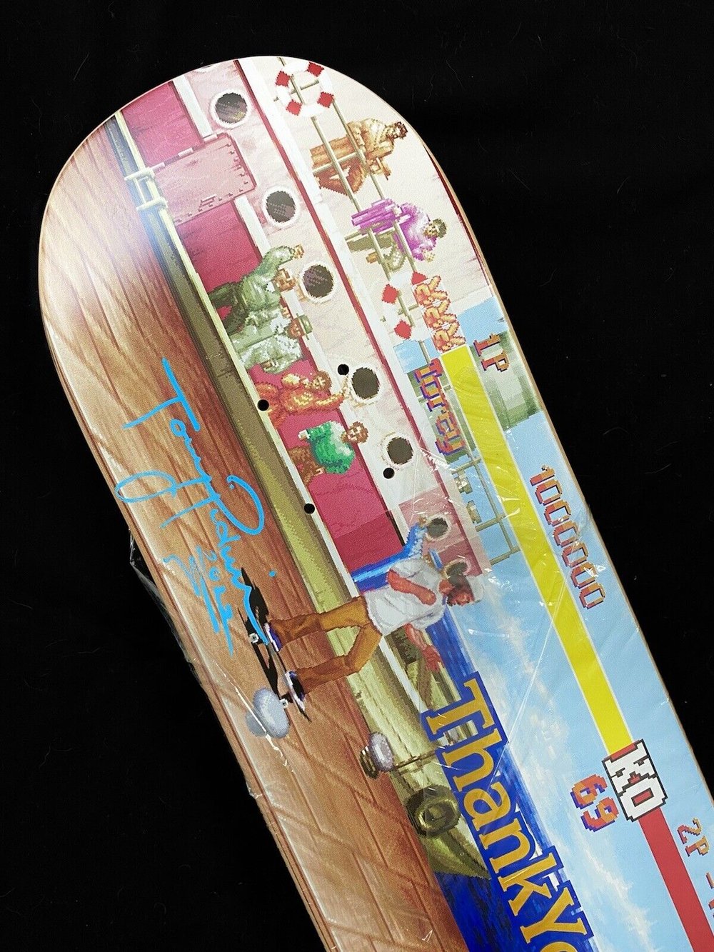 Signed Torey Pudwill Autographed Skateboard Deck Thank You Street Fighter