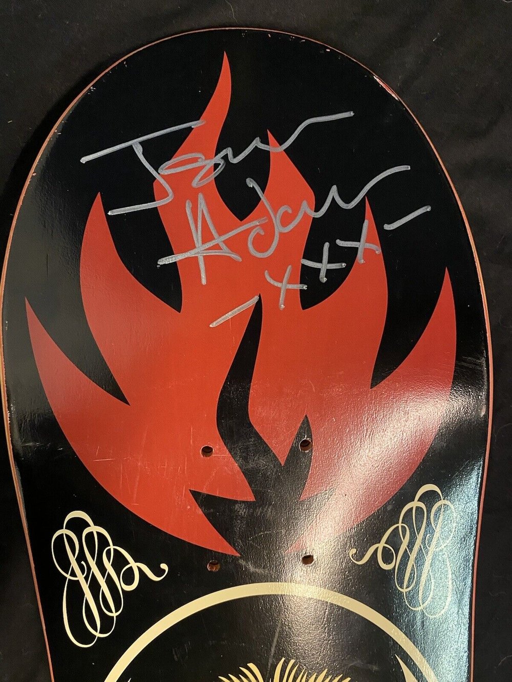 Signed Jason Adams Two Faced Kid Black Label Autographed Skateboard Deck