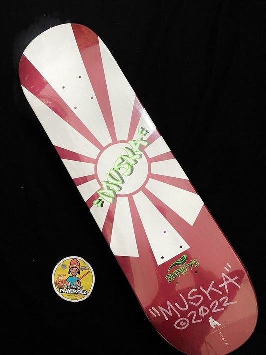 Signed Chad MUSKA FOREVER Shorty’s Rising Sun Autographed Skateboard Deck