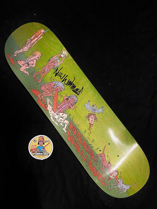 Signed Neen Williams Deathwish Zombies Creature Autographed Skateboard Deck